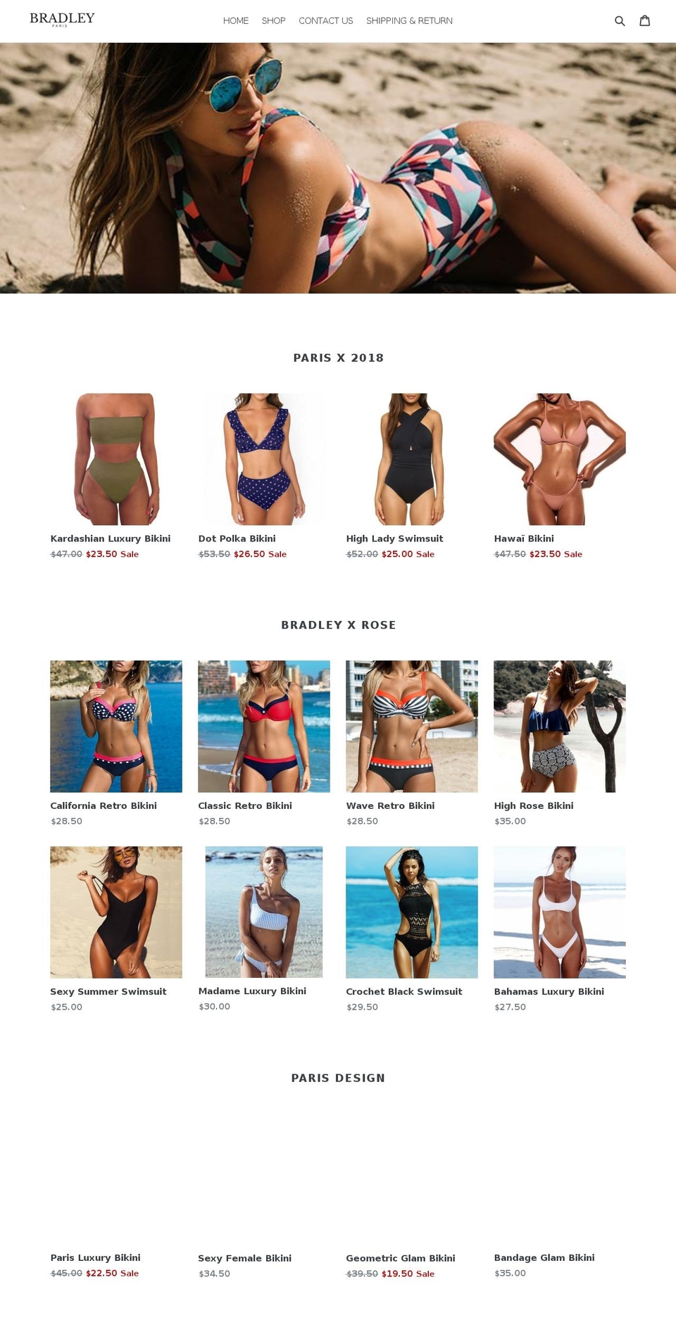 bradley-paris.com — Shopify storefront screenshot