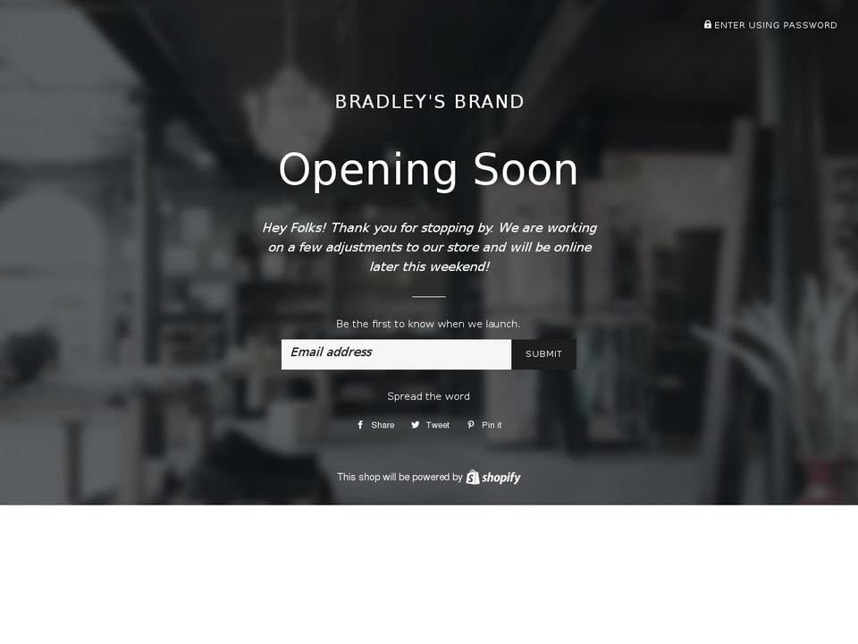 bradleysbrand.com shopify website screenshot