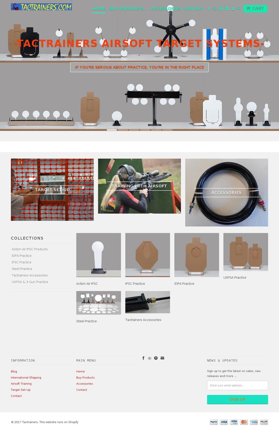 bradsairsofttargets.com shopify website screenshot