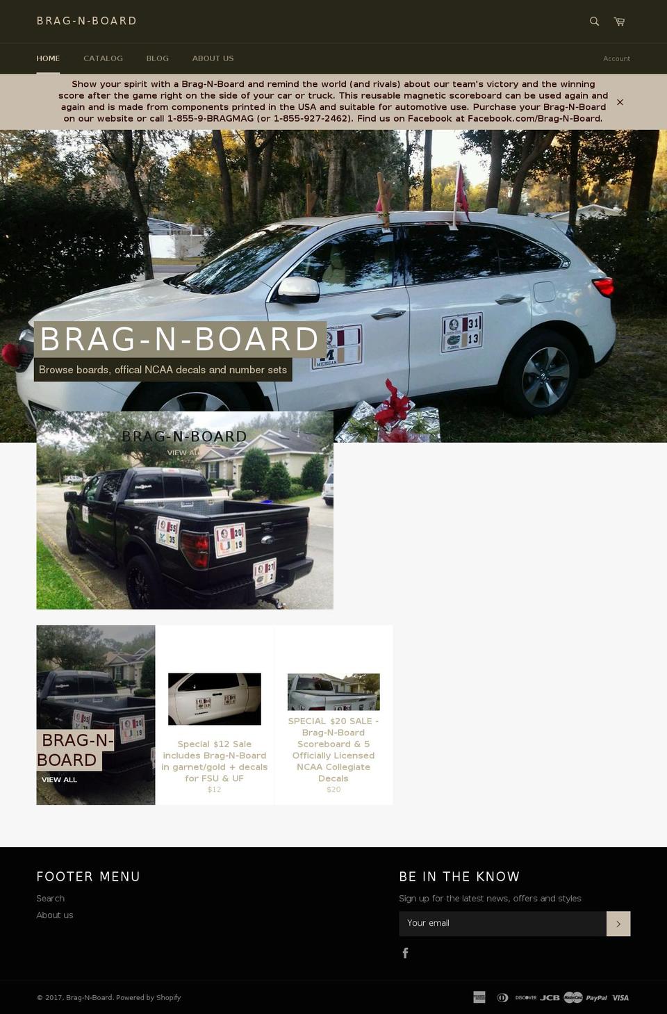 bragnboard.com shopify website screenshot