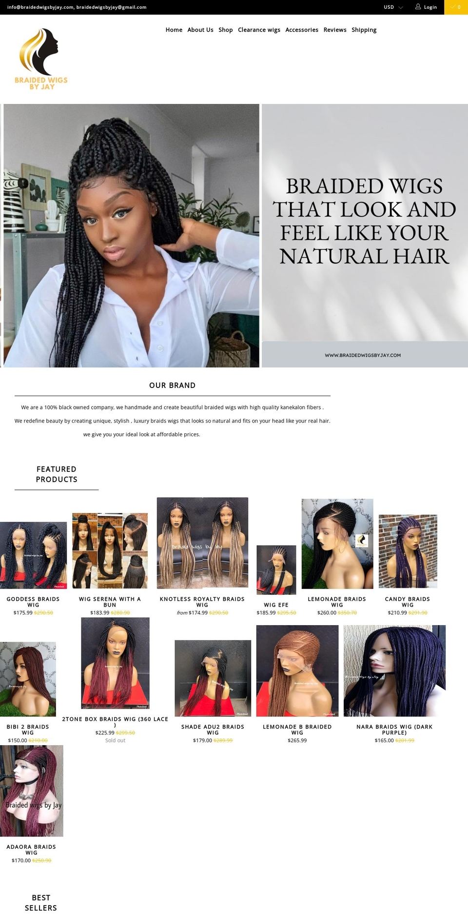 braidedwigsbyjay.com shopify website screenshot