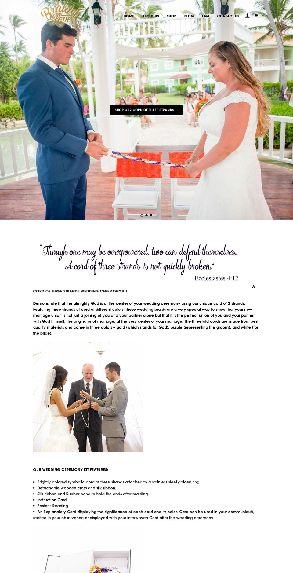 braidoflove.com — Shopify storefront screenshot