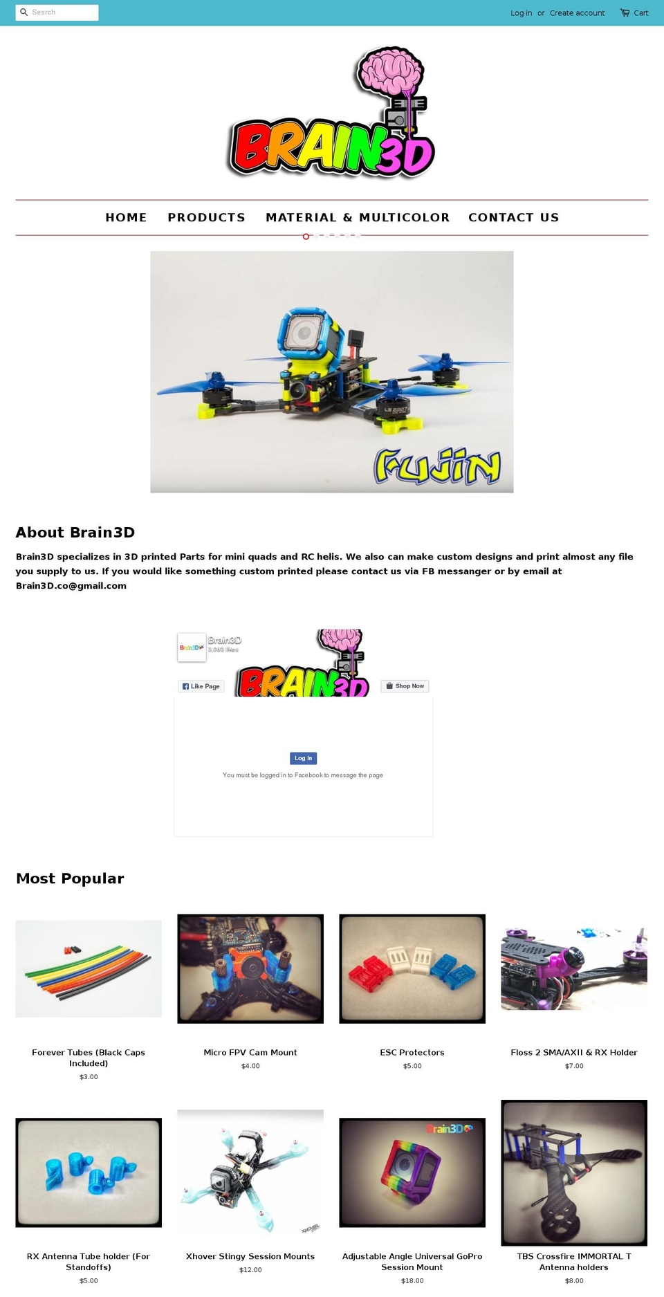 brain3d.com — Shopify storefront screenshot
