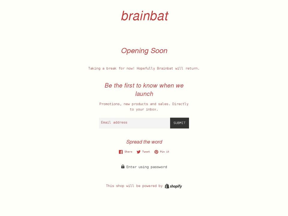 brainbatdesigns.com shopify website screenshot