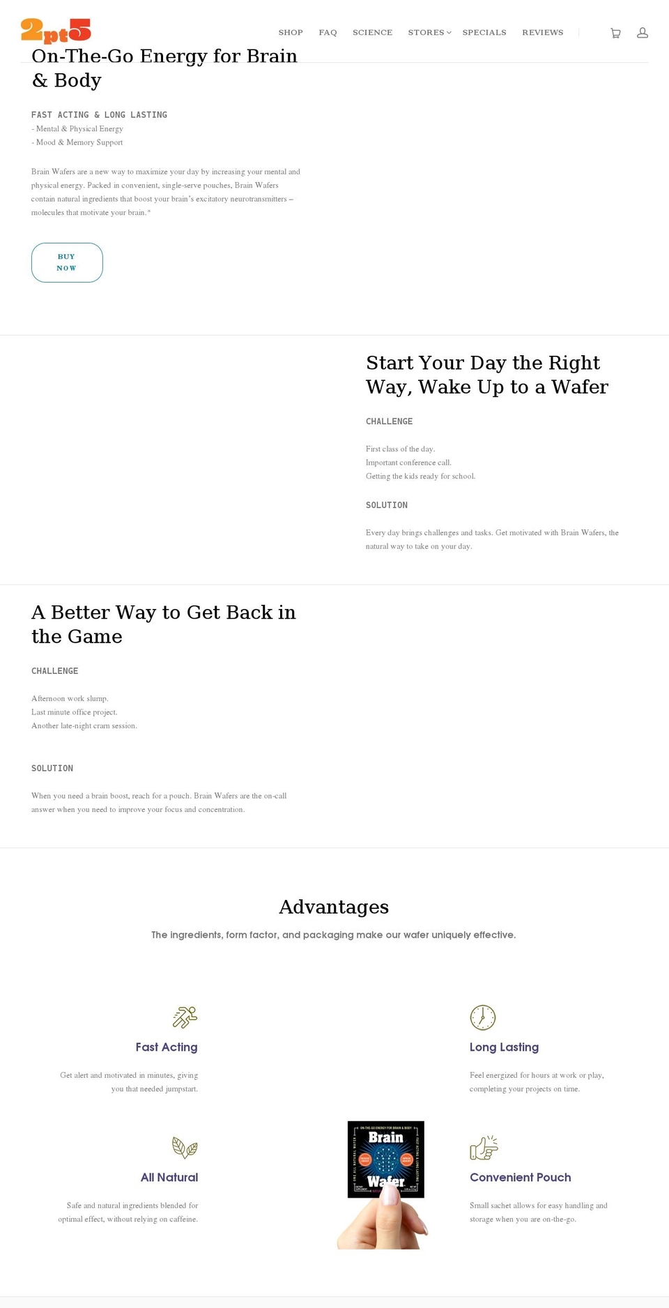 brainbodywafers.com shopify website screenshot