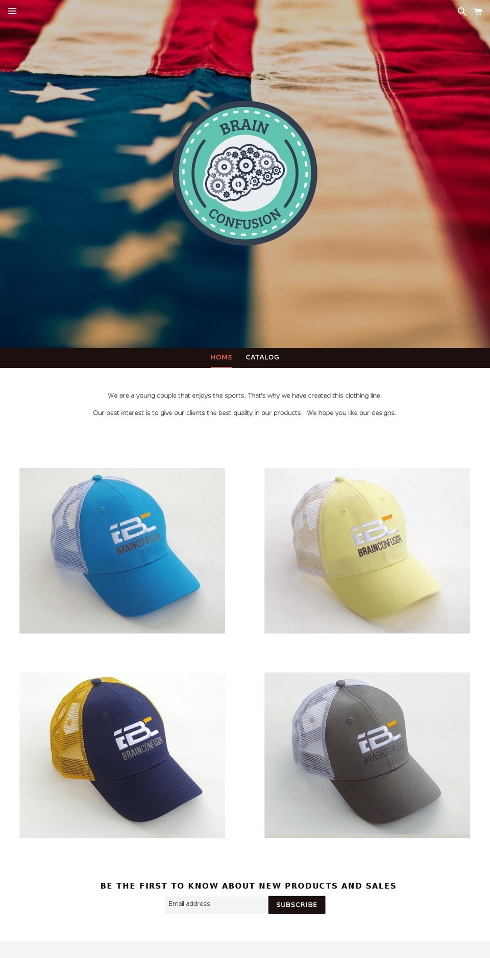 brainconfusion.com — Shopify storefront screenshot