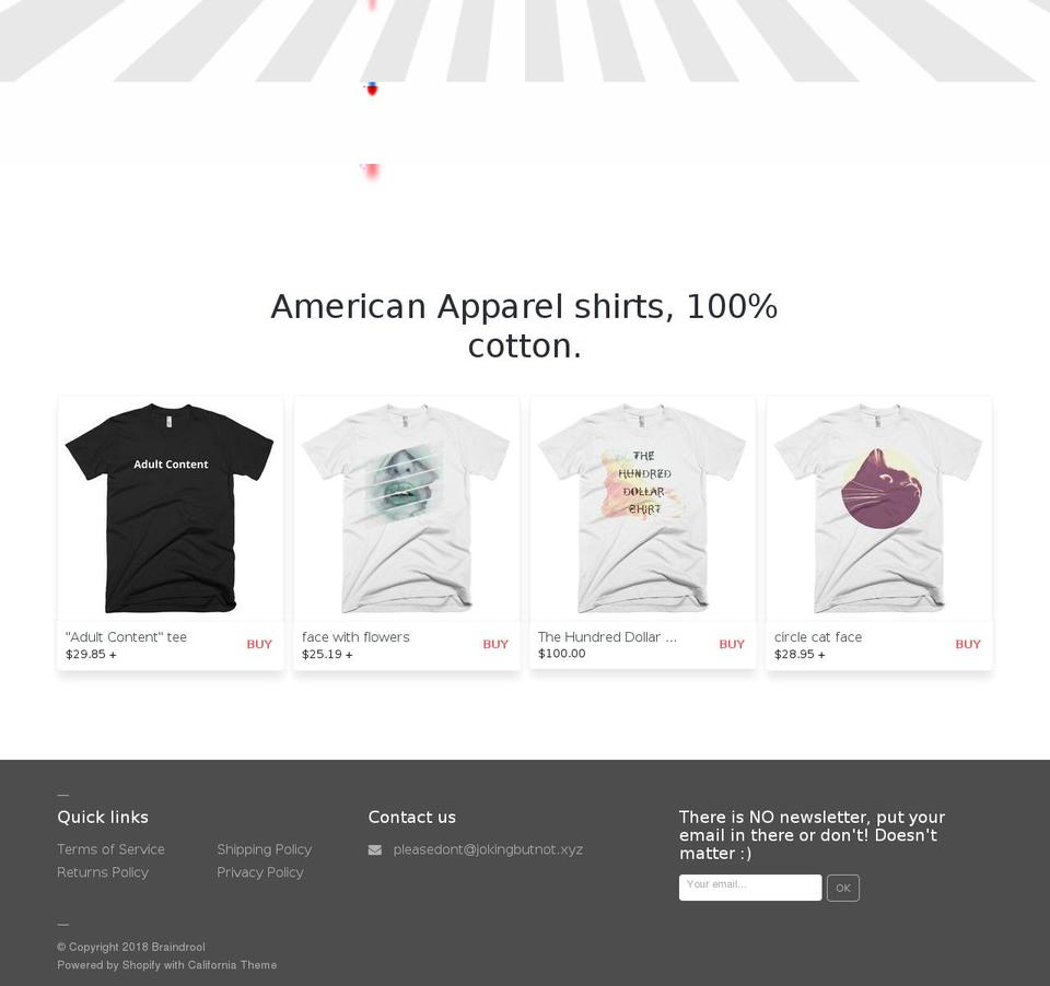 braindrool.xyz shopify website screenshot