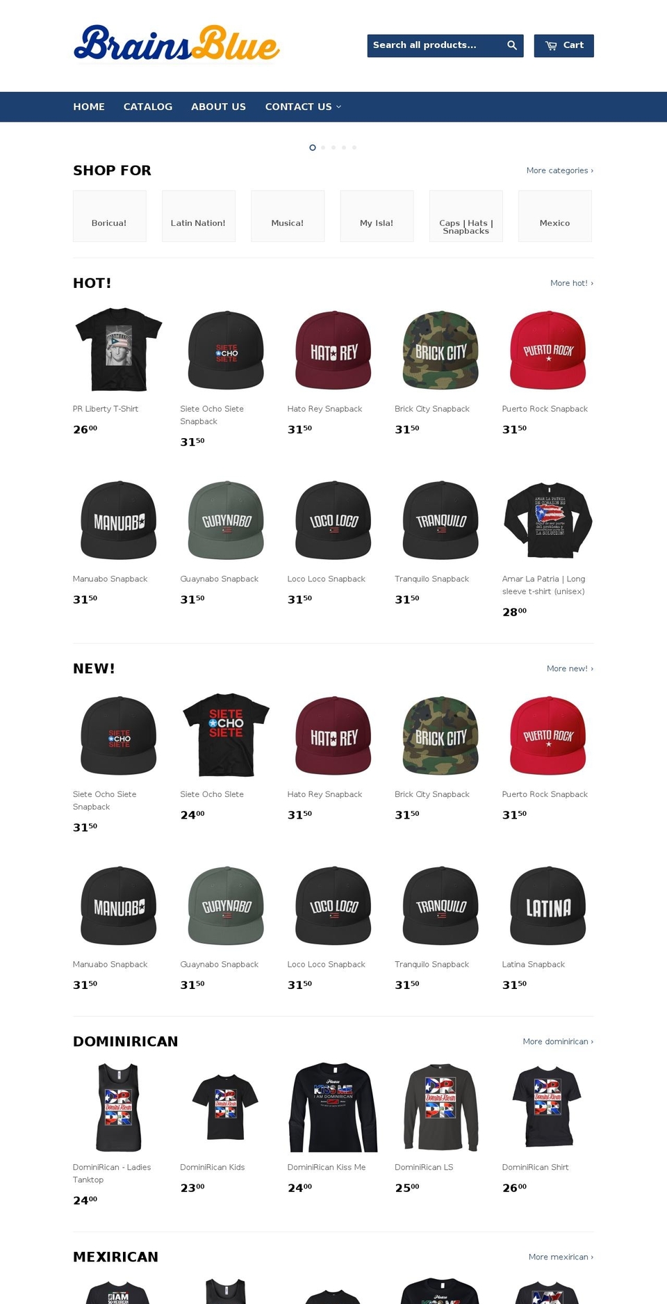 brainsblue.com shopify website screenshot