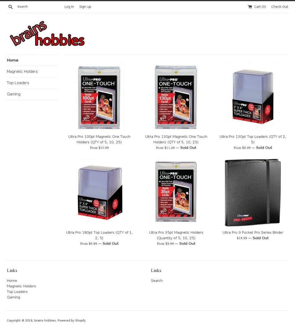 brainshobbies.com — Shopify storefront screenshot
