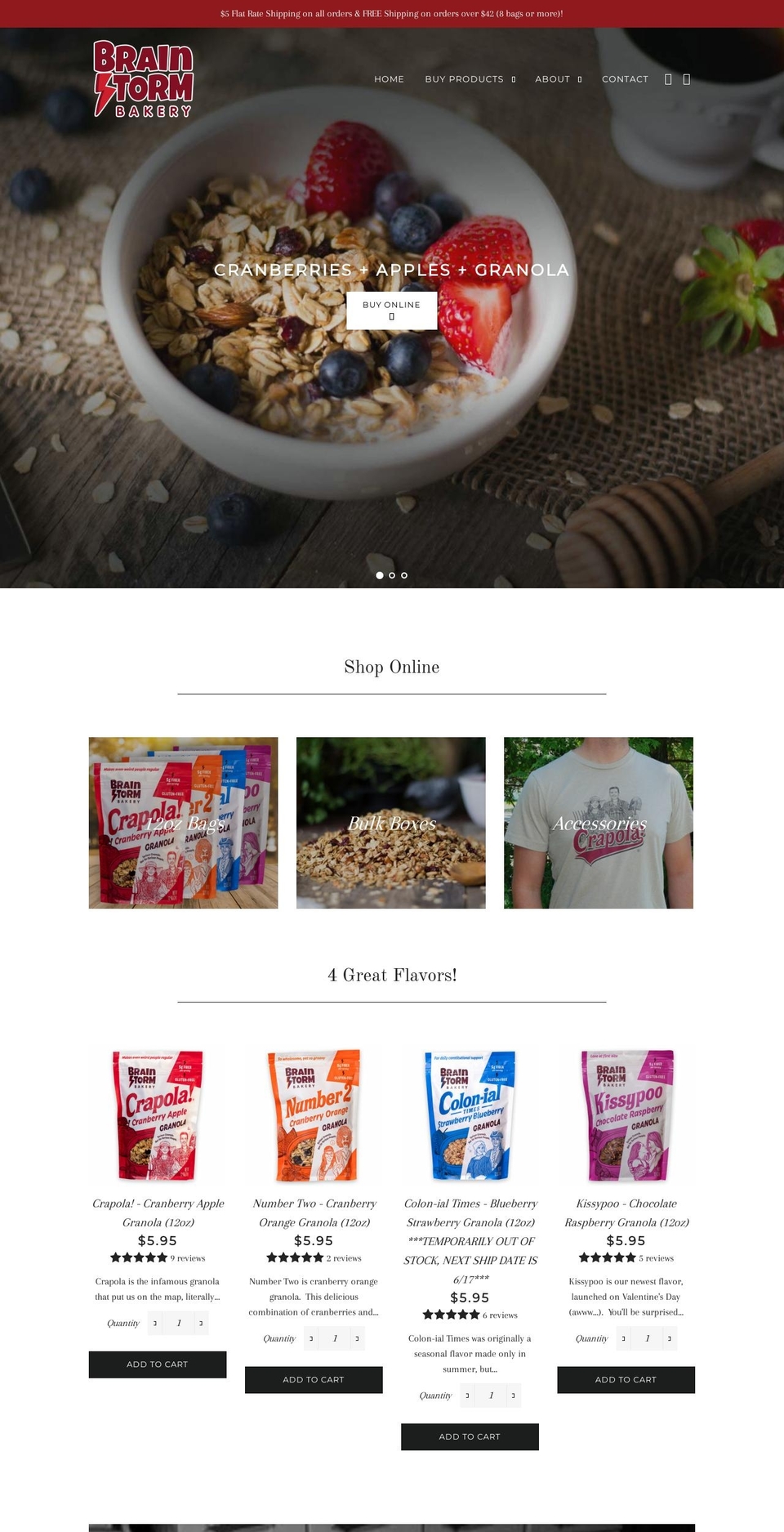 brainstormbakery.com shopify website screenshot