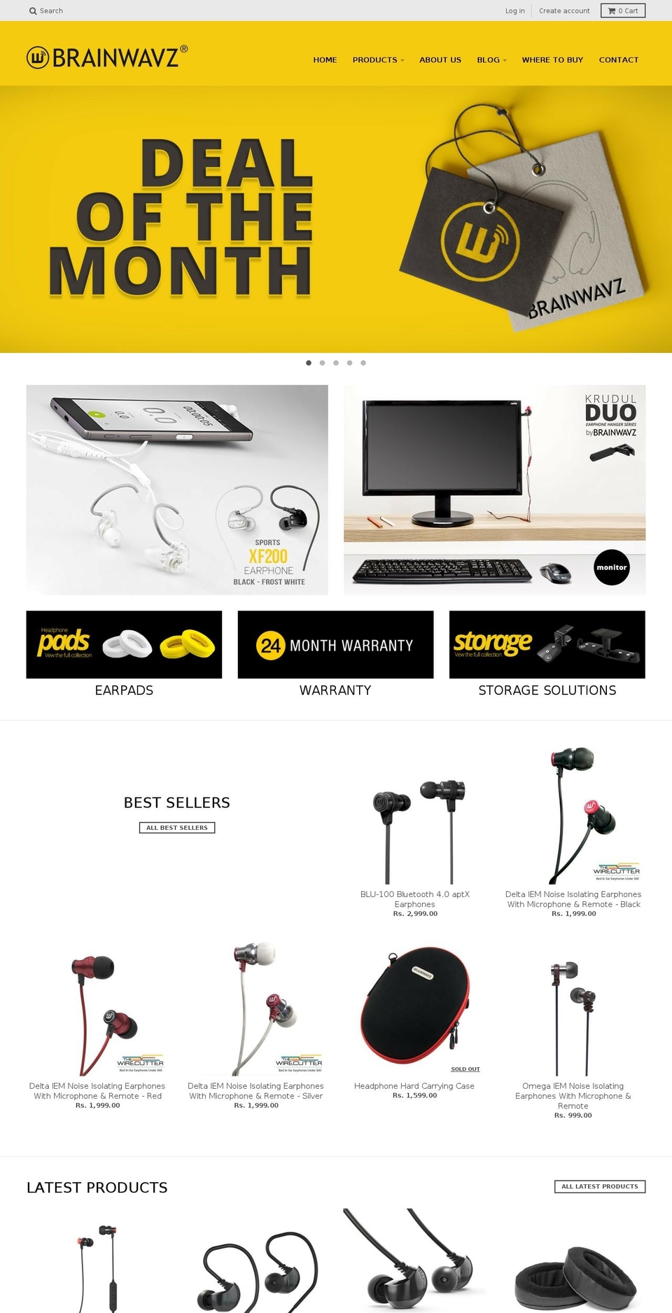 brainwavzaudio.in shopify website screenshot