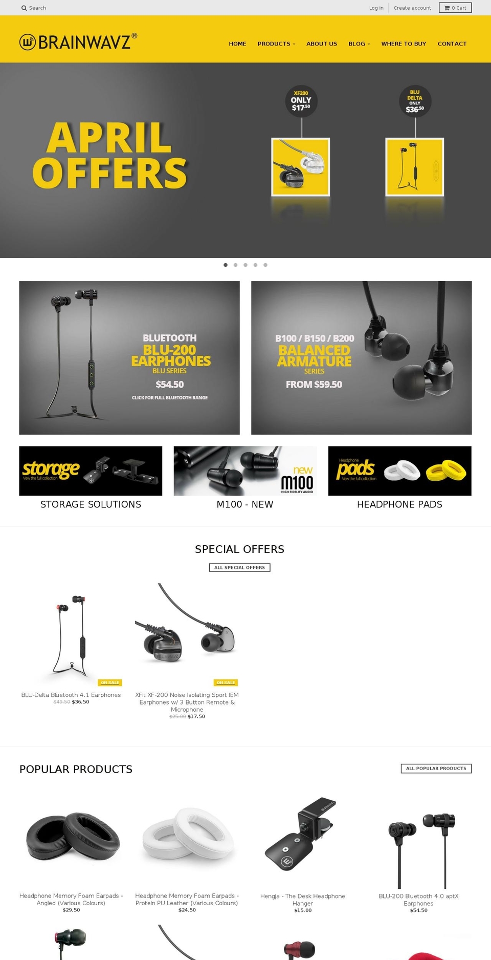 brainwavzaudio.net shopify website screenshot