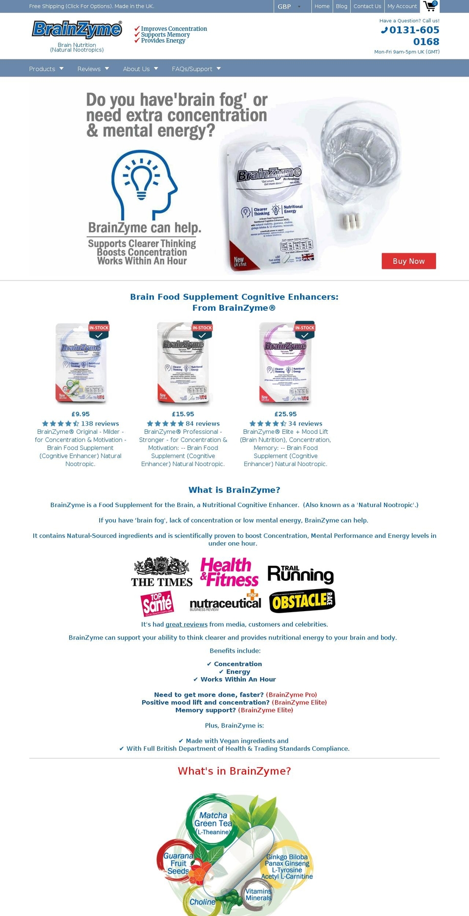 brainzyme.org shopify website screenshot