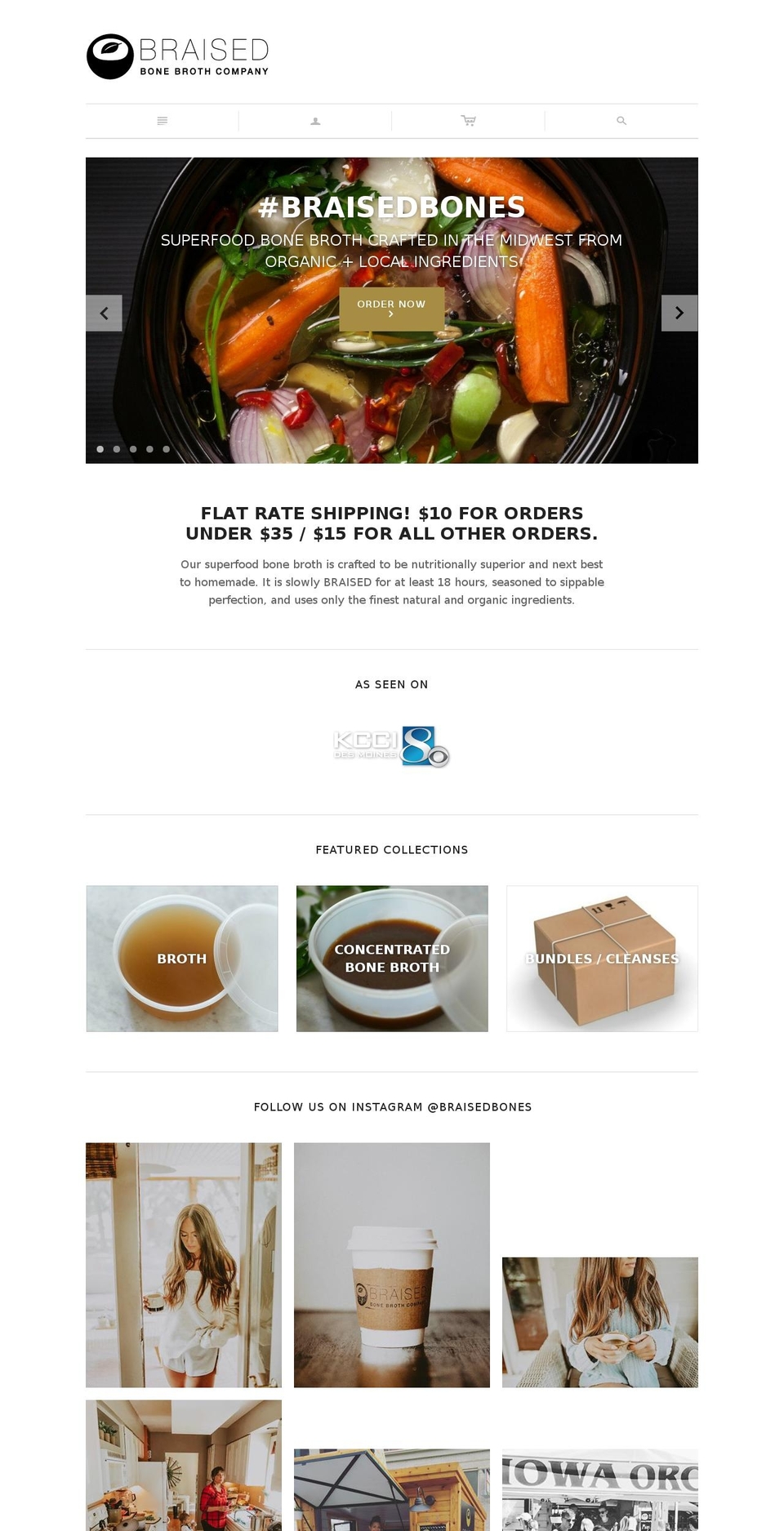 braisedbonebroth.com shopify website screenshot