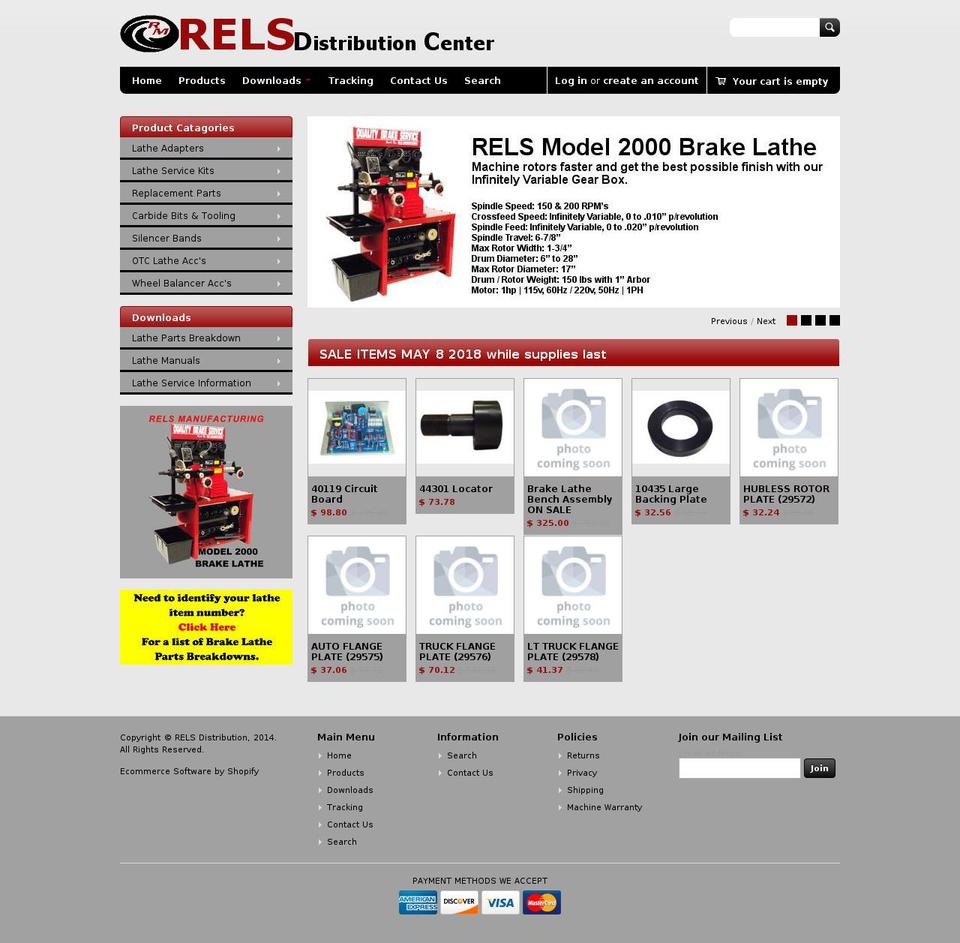 brakelathesparts.com shopify website screenshot