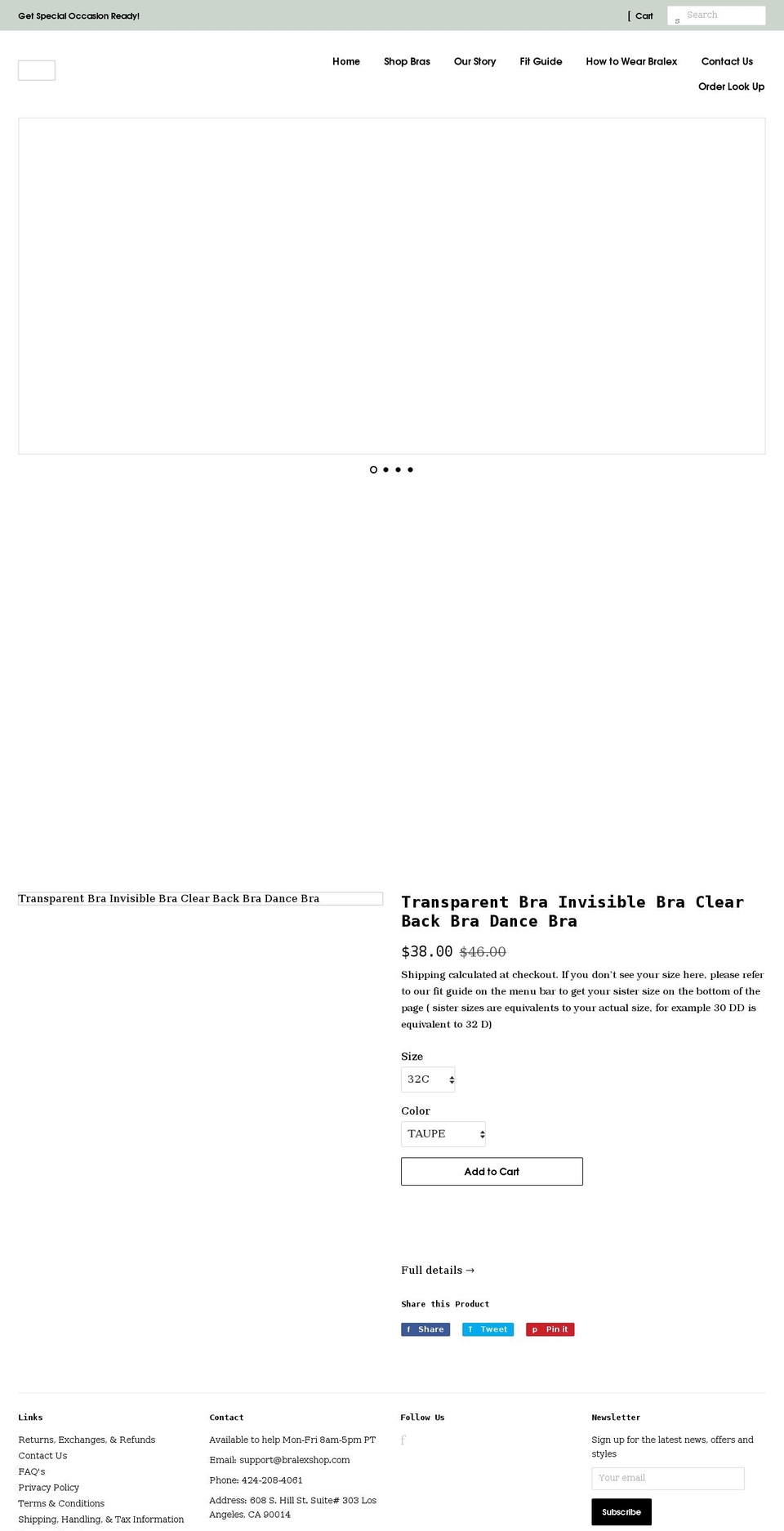 bralexshop.com shopify website screenshot