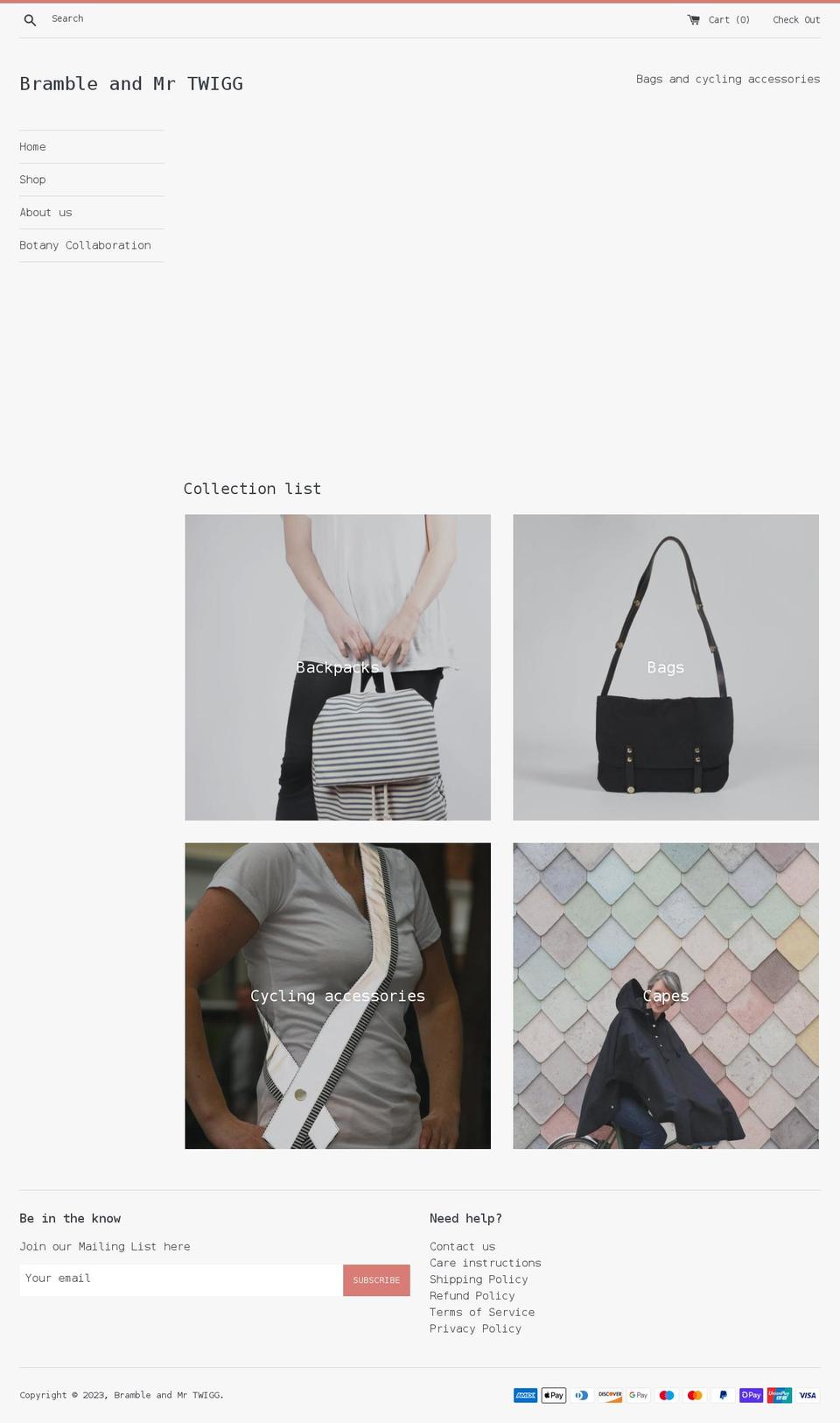 brambleandmrtwigg.com shopify website screenshot