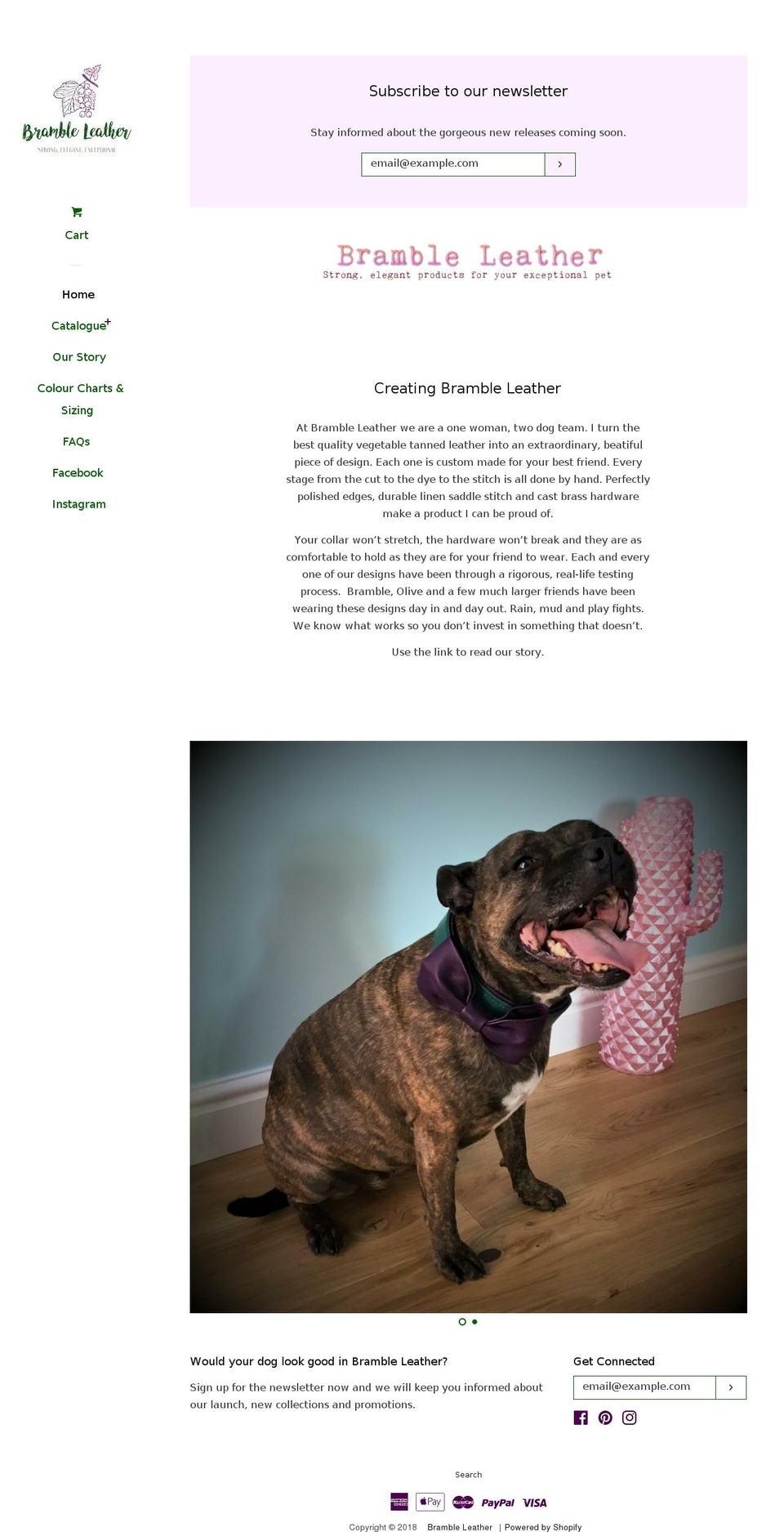 brambleleather.com — Shopify storefront screenshot