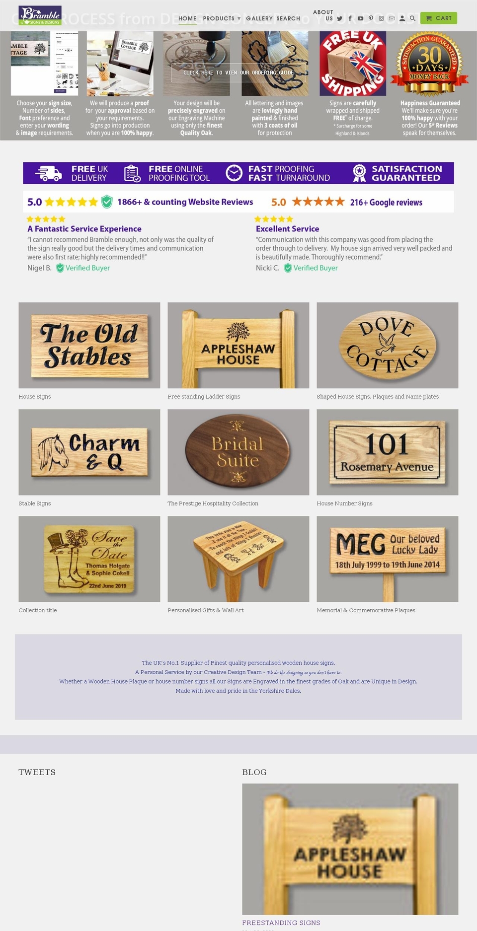 bramblesignsanddesigns.com — Shopify storefront screenshot