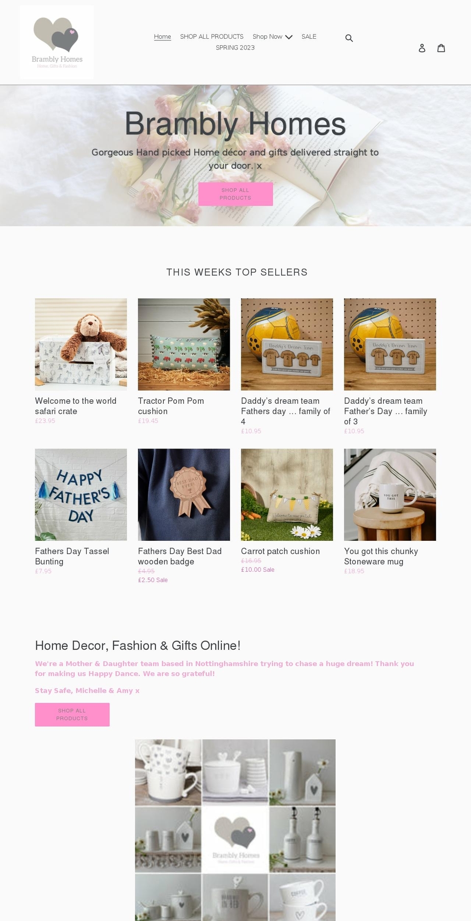 bramblyhomes.com shopify website screenshot
