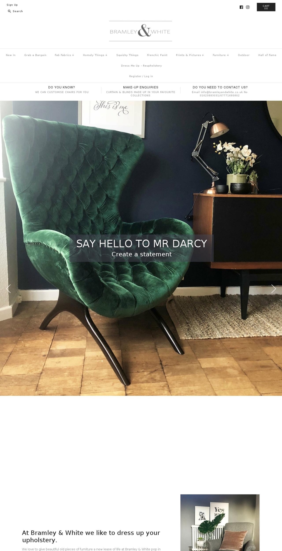 bramleyandwhite.com — Shopify storefront screenshot
