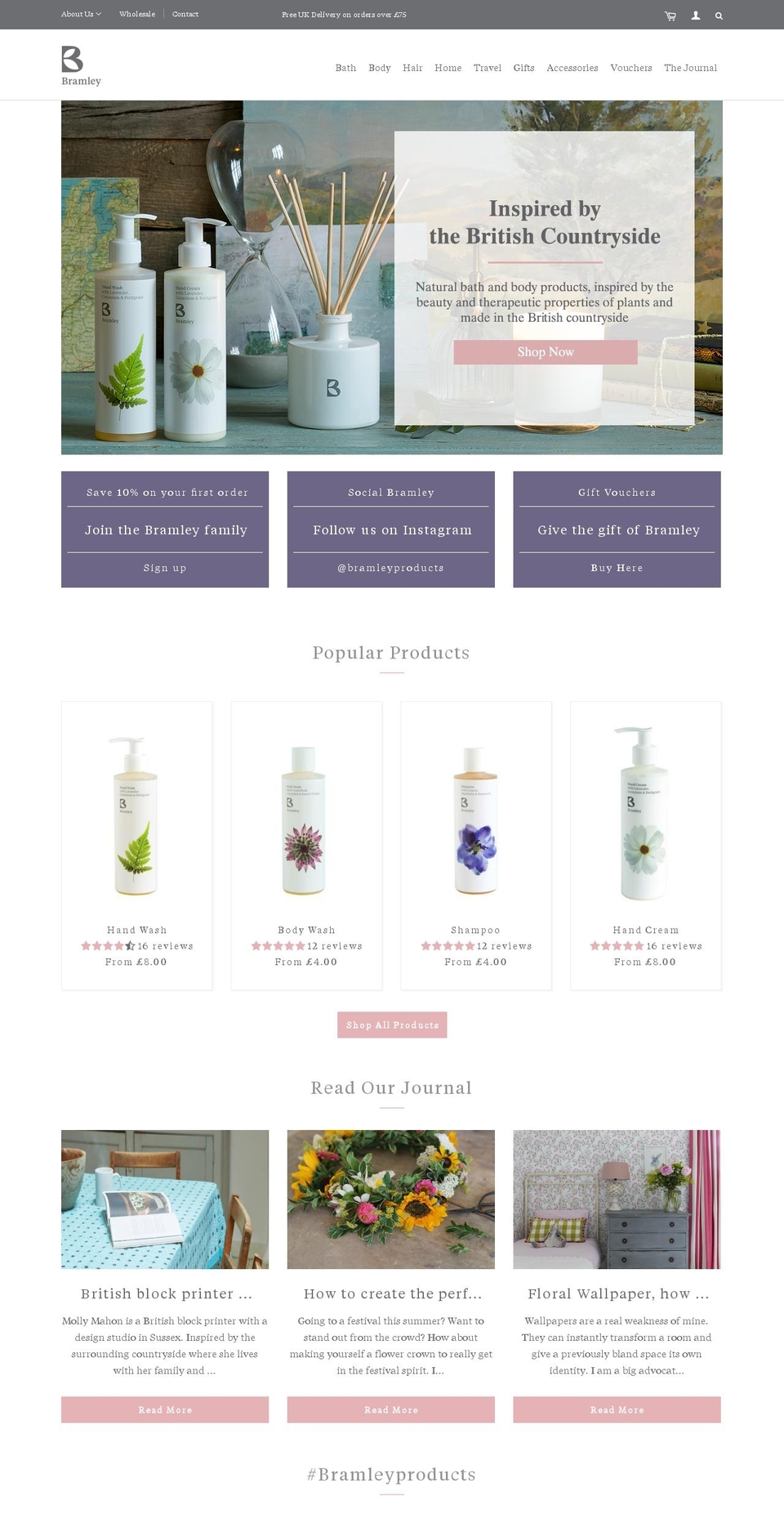 bramleyproducts.com — Shopify storefront screenshot
