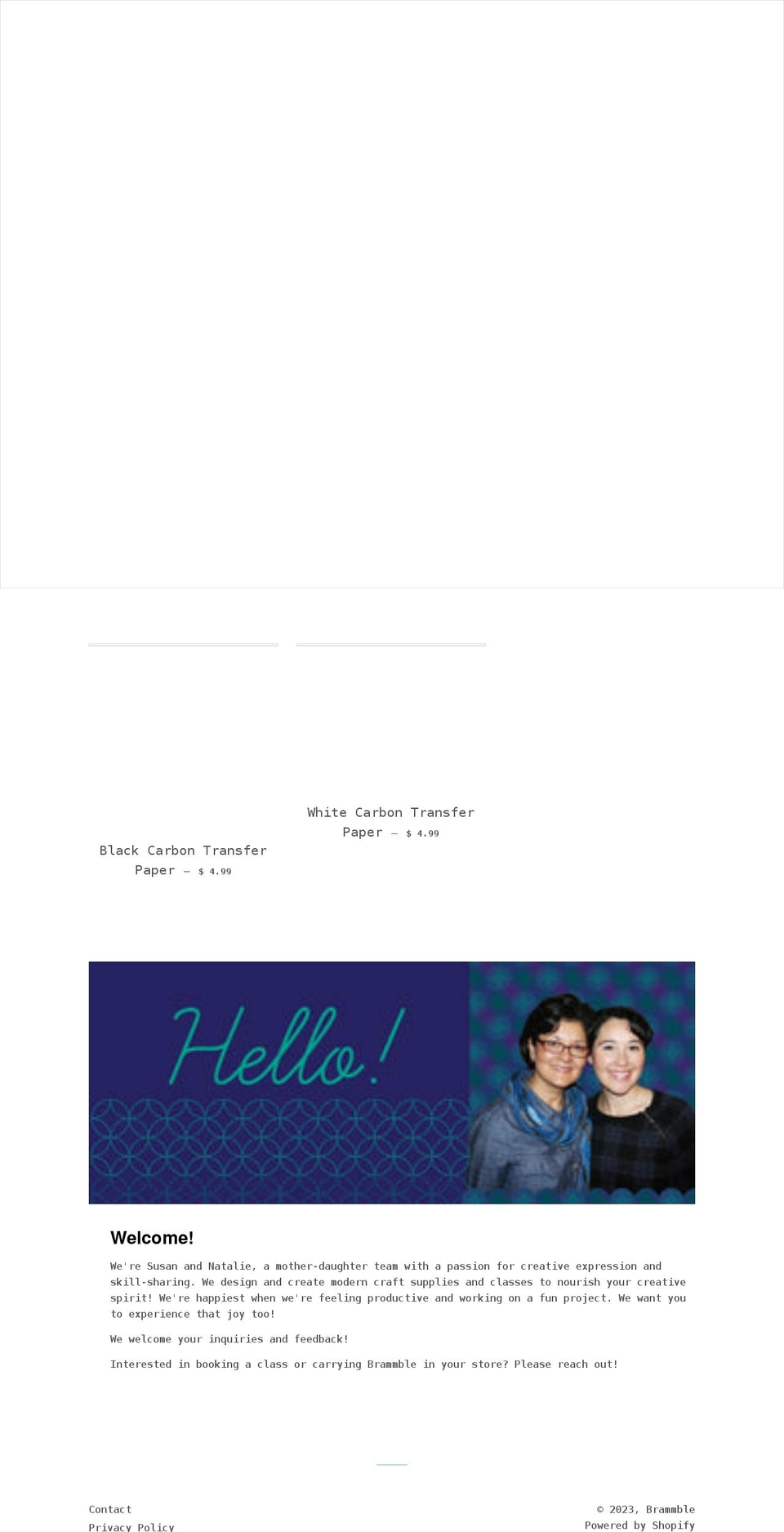 brammble.com shopify website screenshot