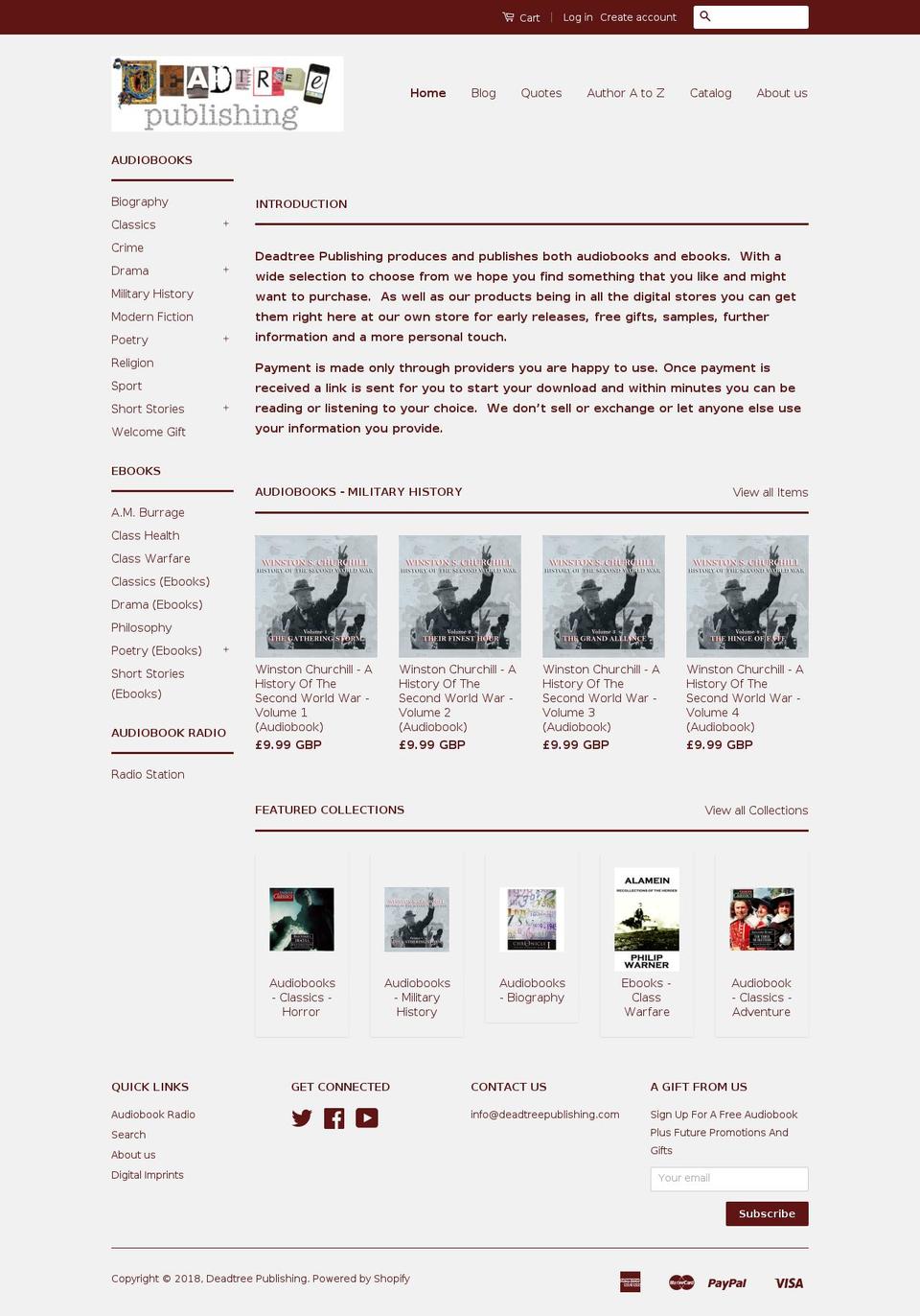 bramstoker.info shopify website screenshot