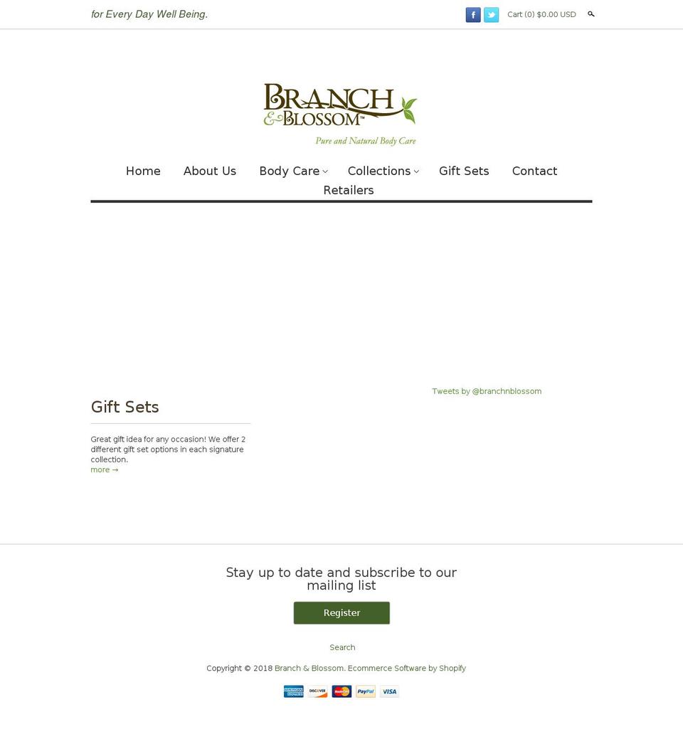 branchandblossom.info shopify website screenshot