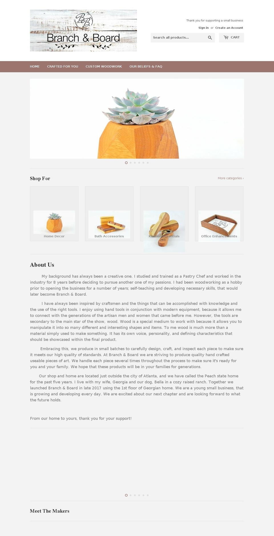 branchandboard.com — Shopify storefront screenshot