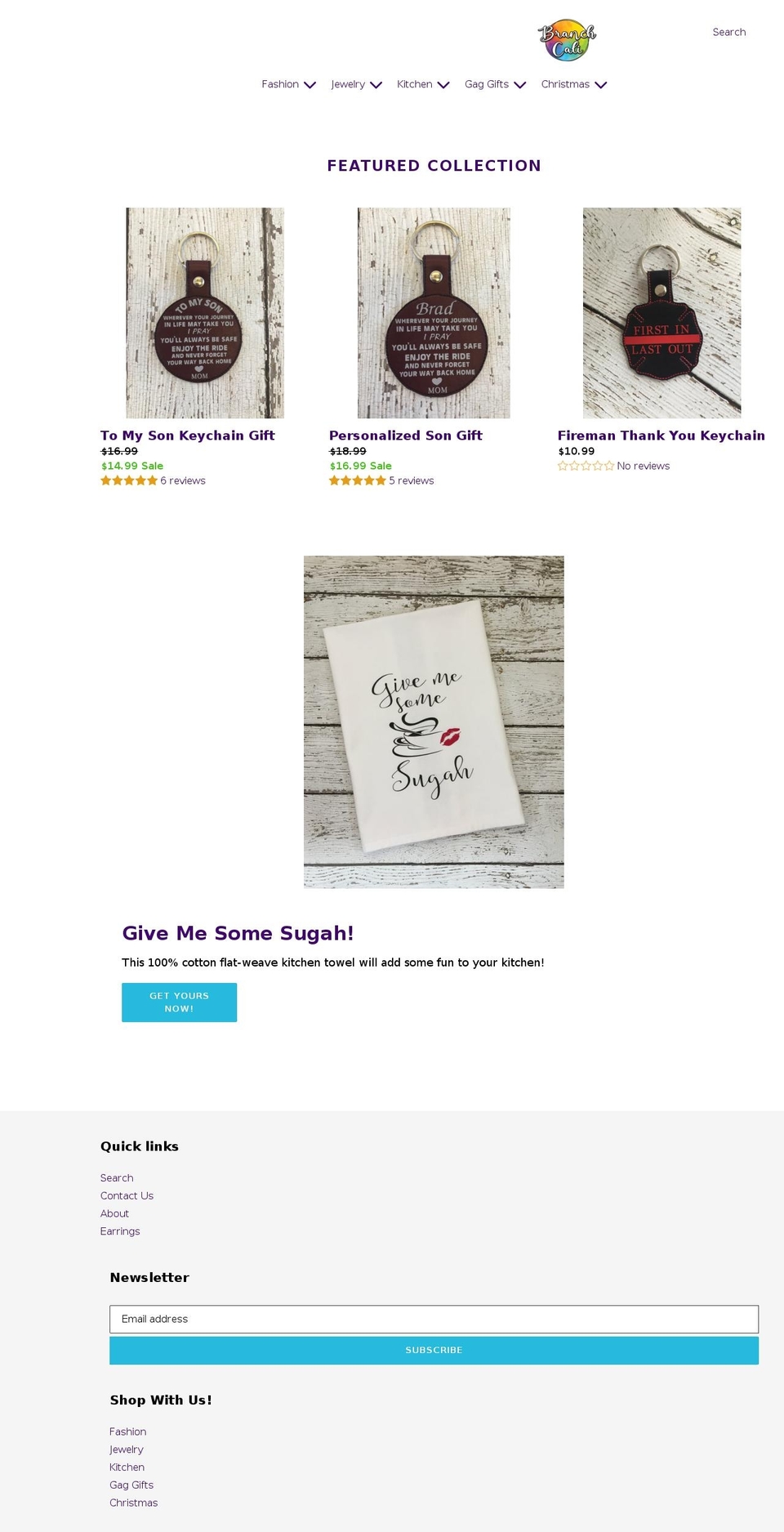branchcali.com shopify website screenshot