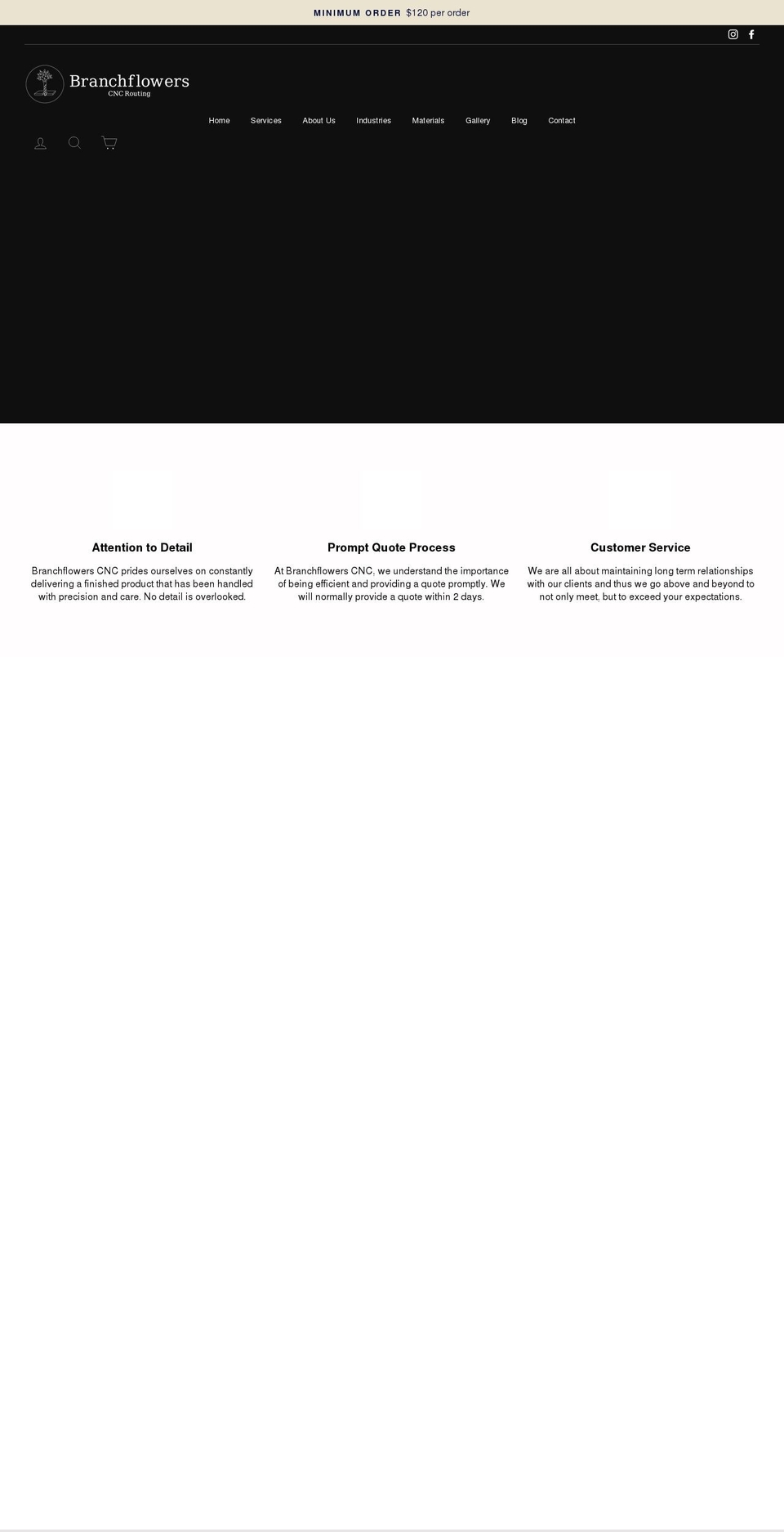 branchflowerscnc.com shopify website screenshot