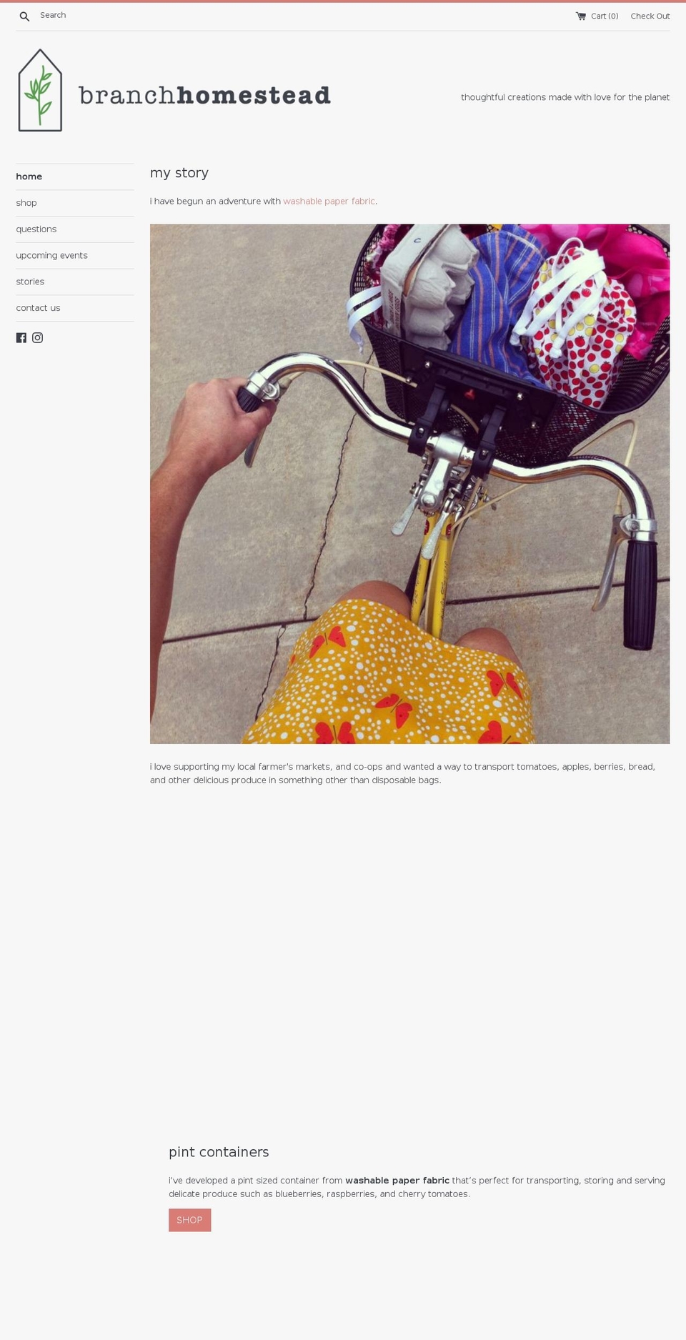 branchhomestead.com shopify website screenshot