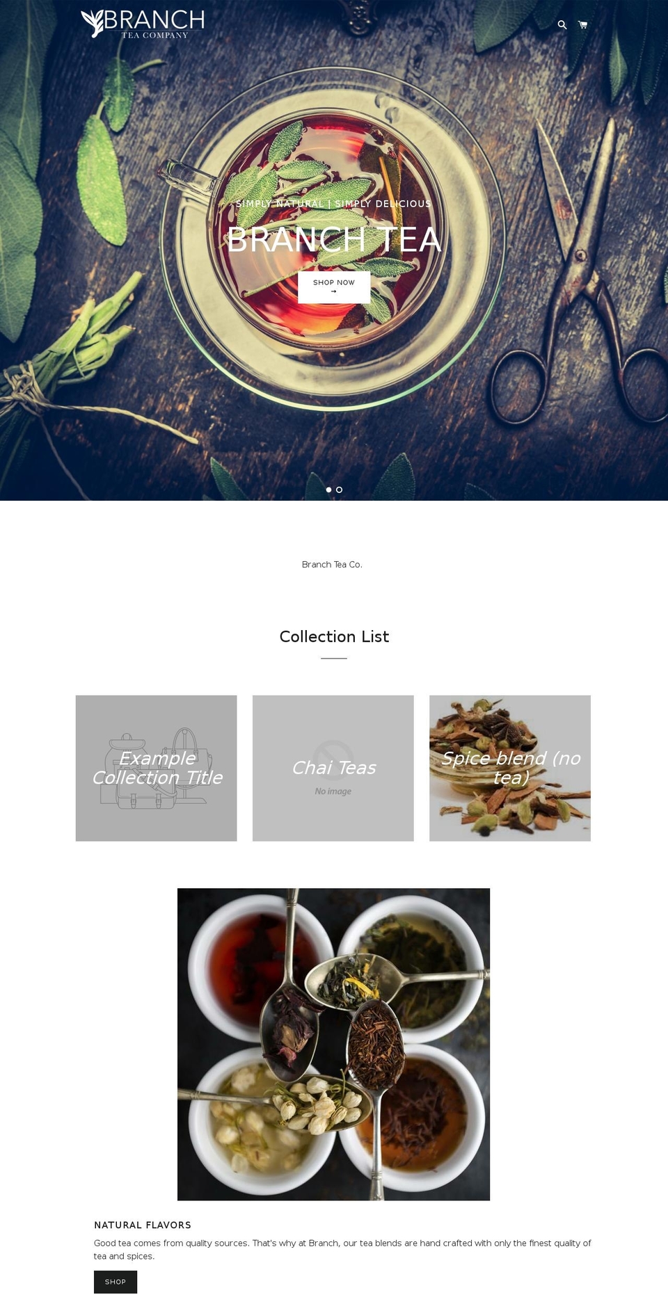 branchtea.com — Shopify storefront screenshot