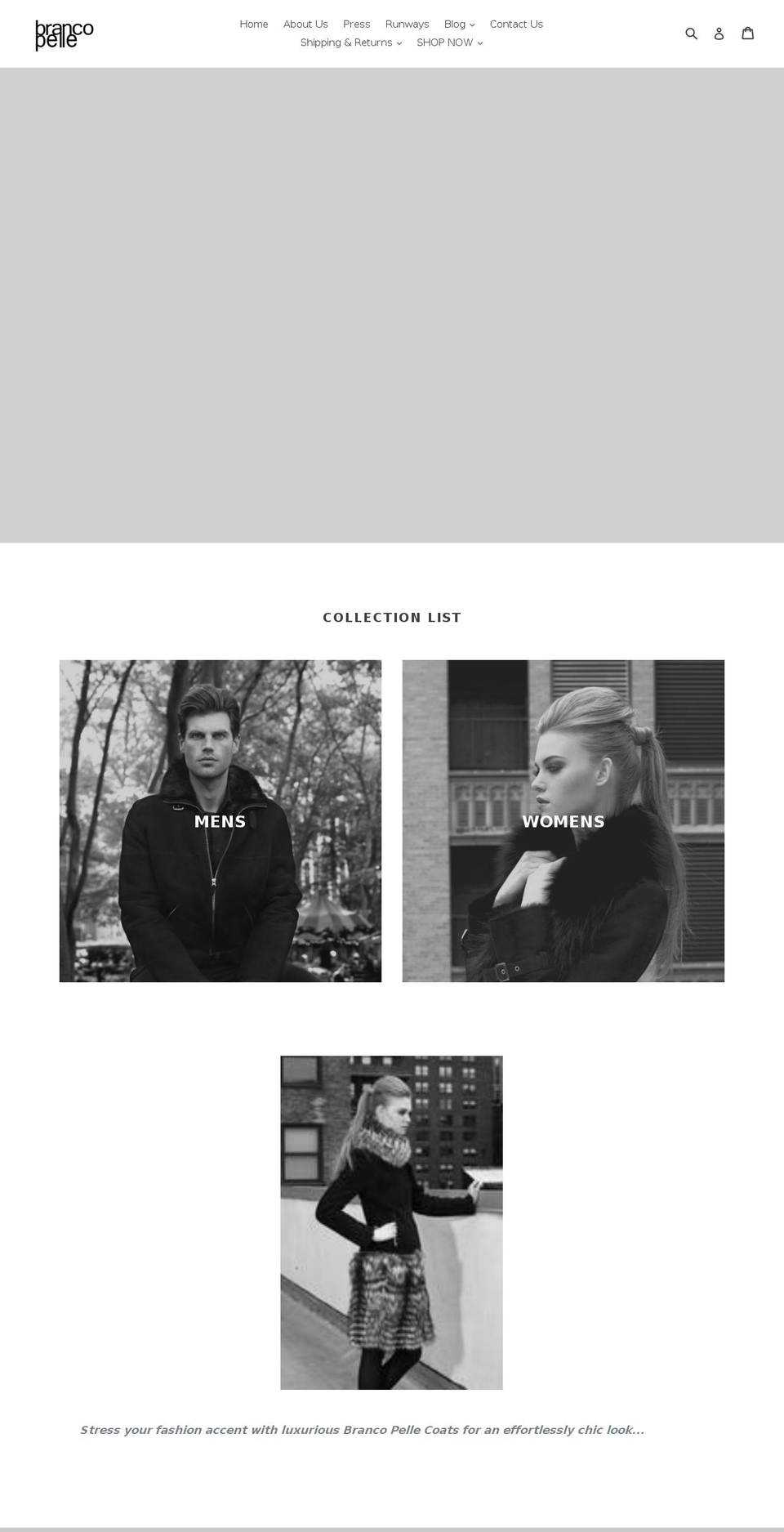 brancopelle.com — Shopify storefront screenshot