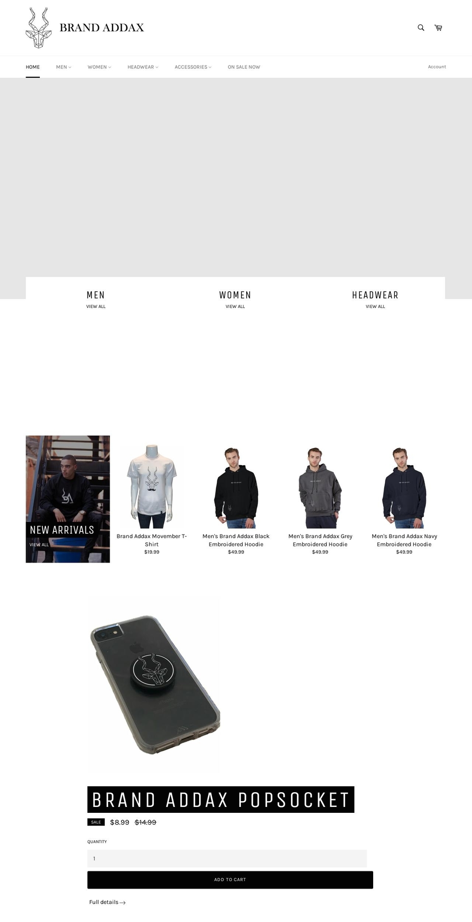 brandaddax.com — Shopify storefront screenshot