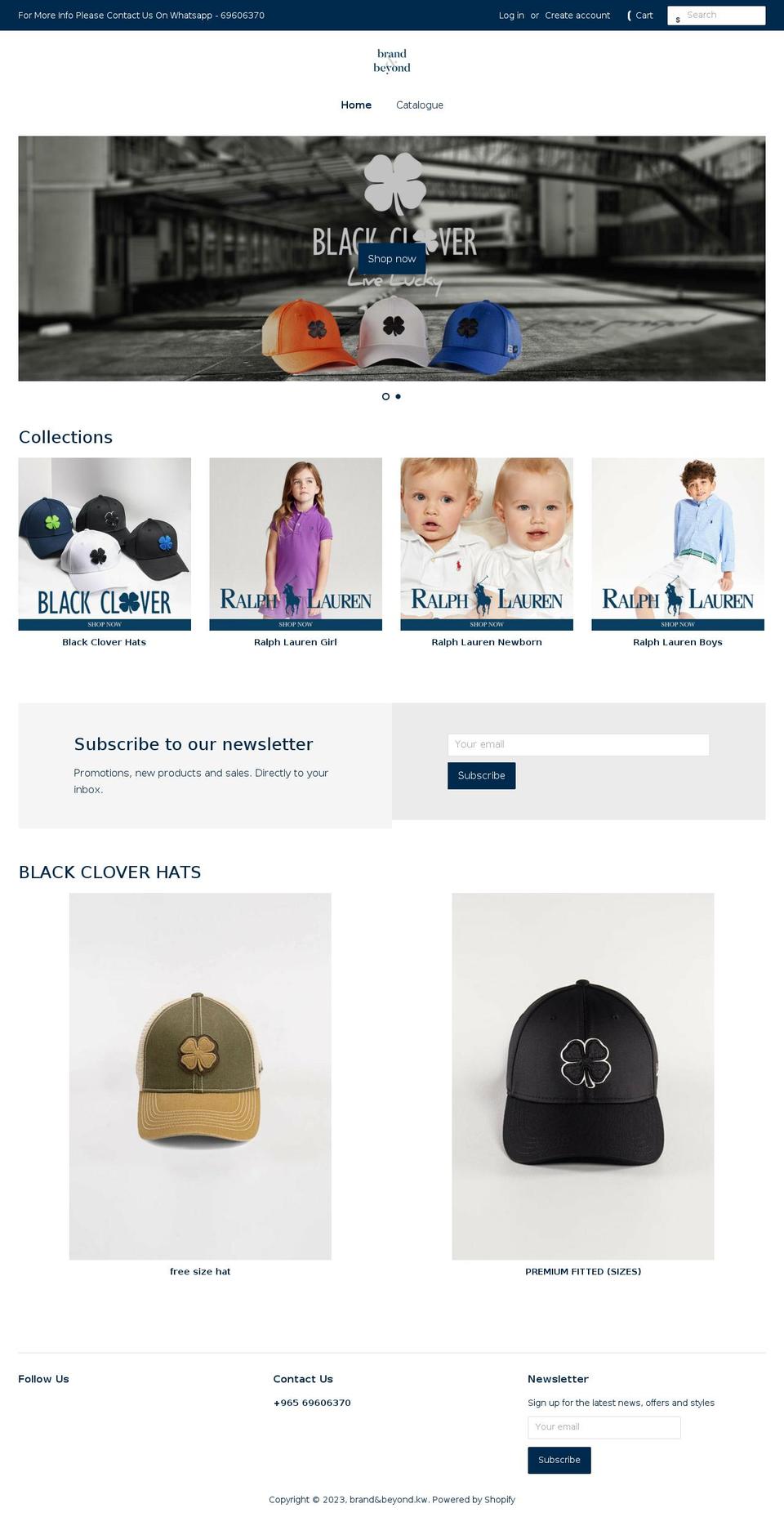 brandandbeyond.co shopify website screenshot