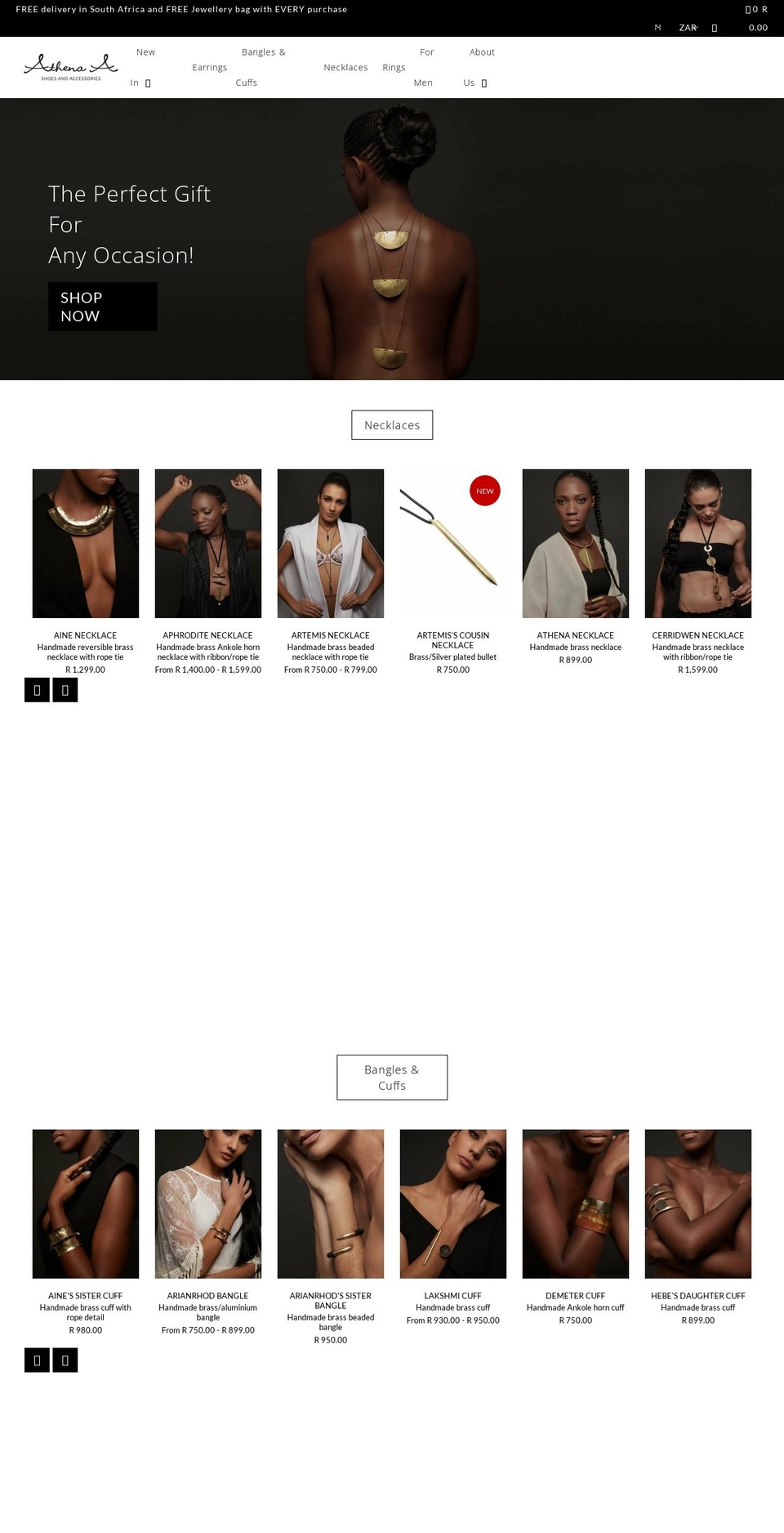 brandathenaa.co.za shopify website screenshot