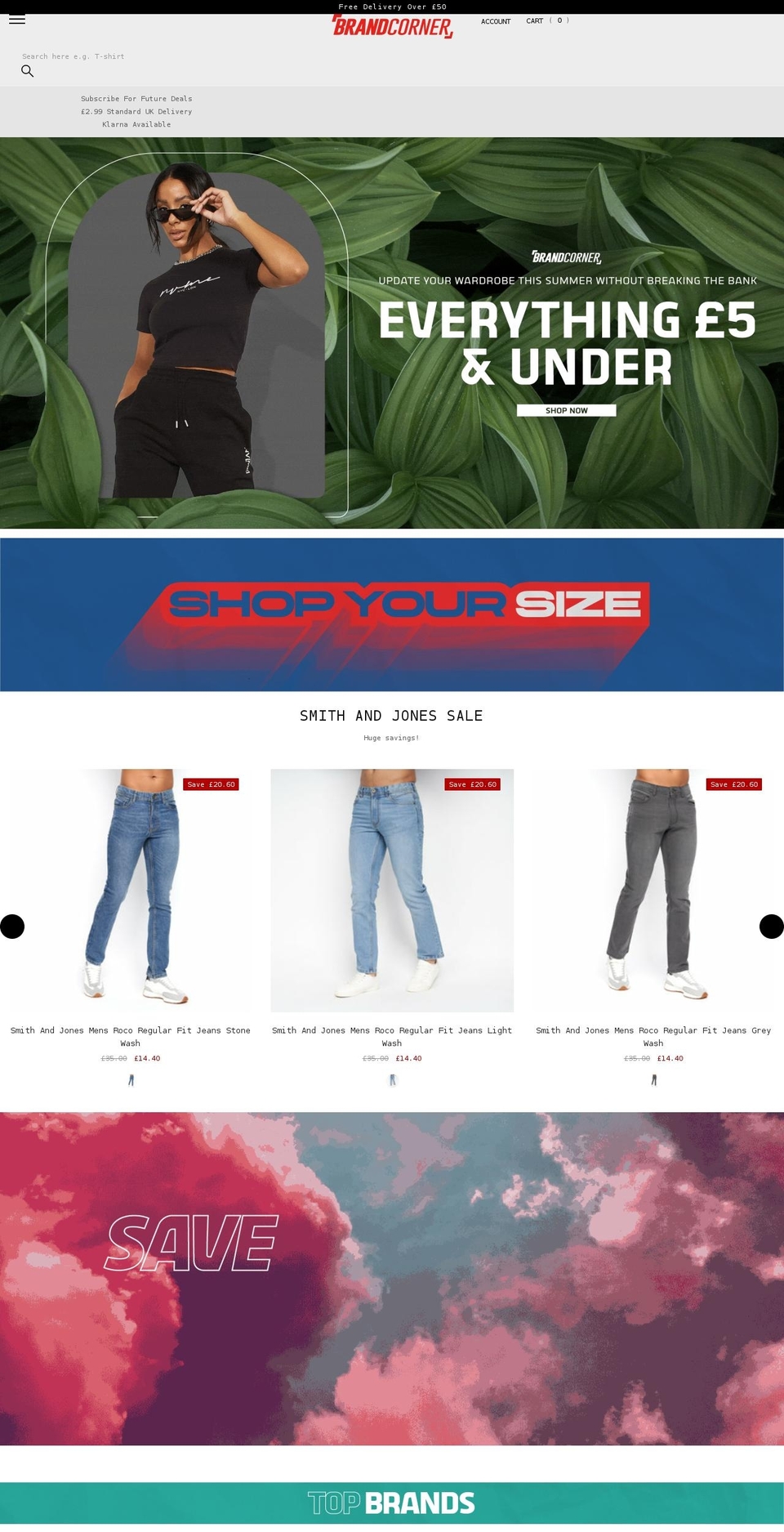 brandcorner.com shopify website screenshot