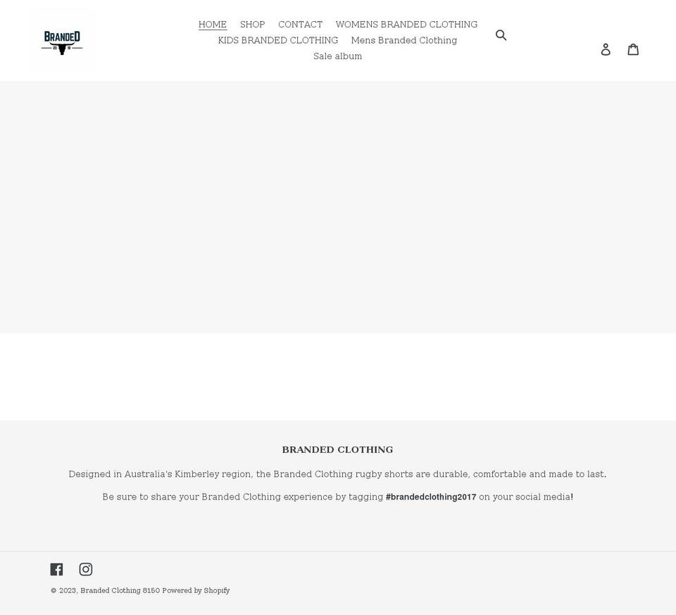 brandedclothing.com.au shopify website screenshot