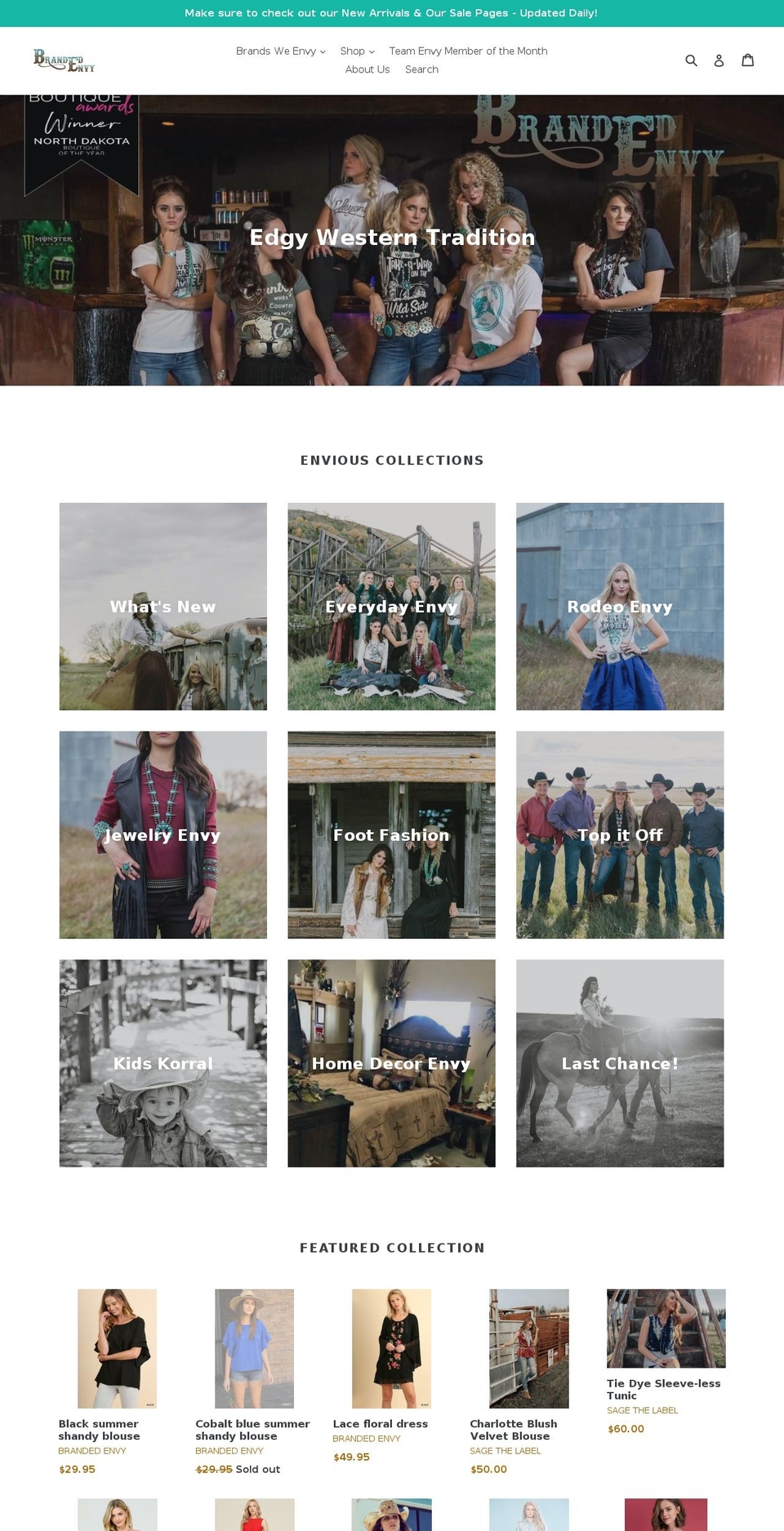 brandedenvy.com — Shopify storefront screenshot
