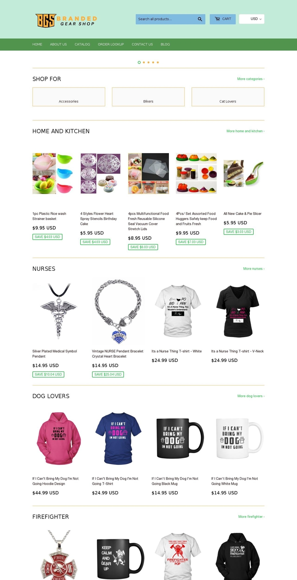brandedgearshop.com shopify website screenshot