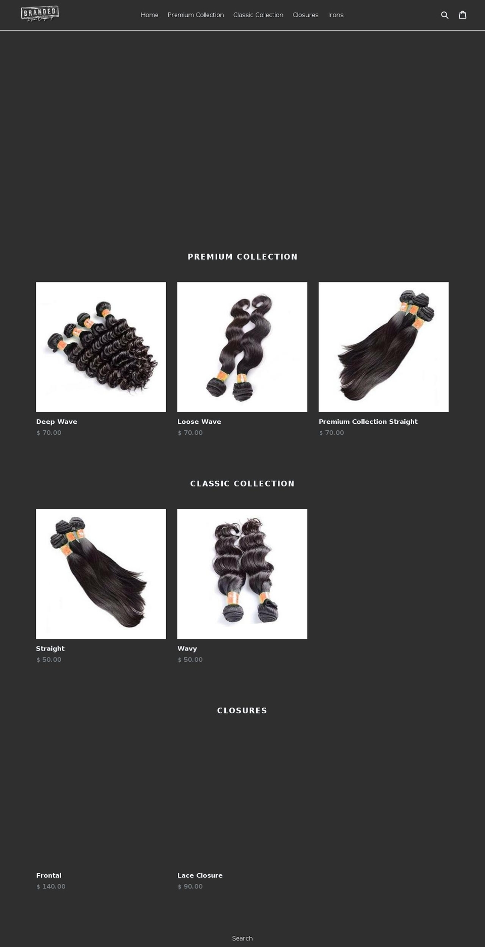 brandedhaircompany.com shopify website screenshot