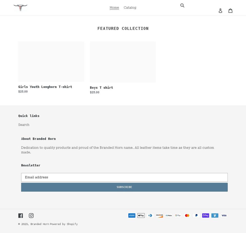 brandedhorn.com shopify website screenshot