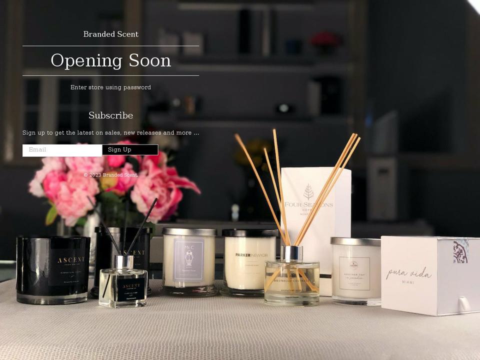brandedscent.com shopify website screenshot