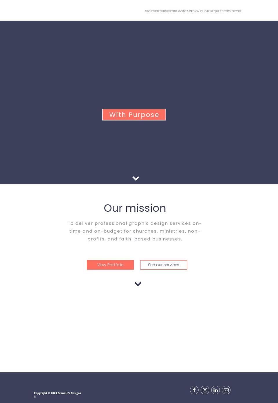 brandiesdesigns.com — Shopify storefront screenshot