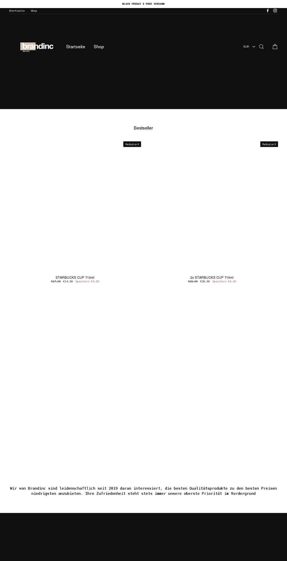 brandincshop.com shopify website screenshot