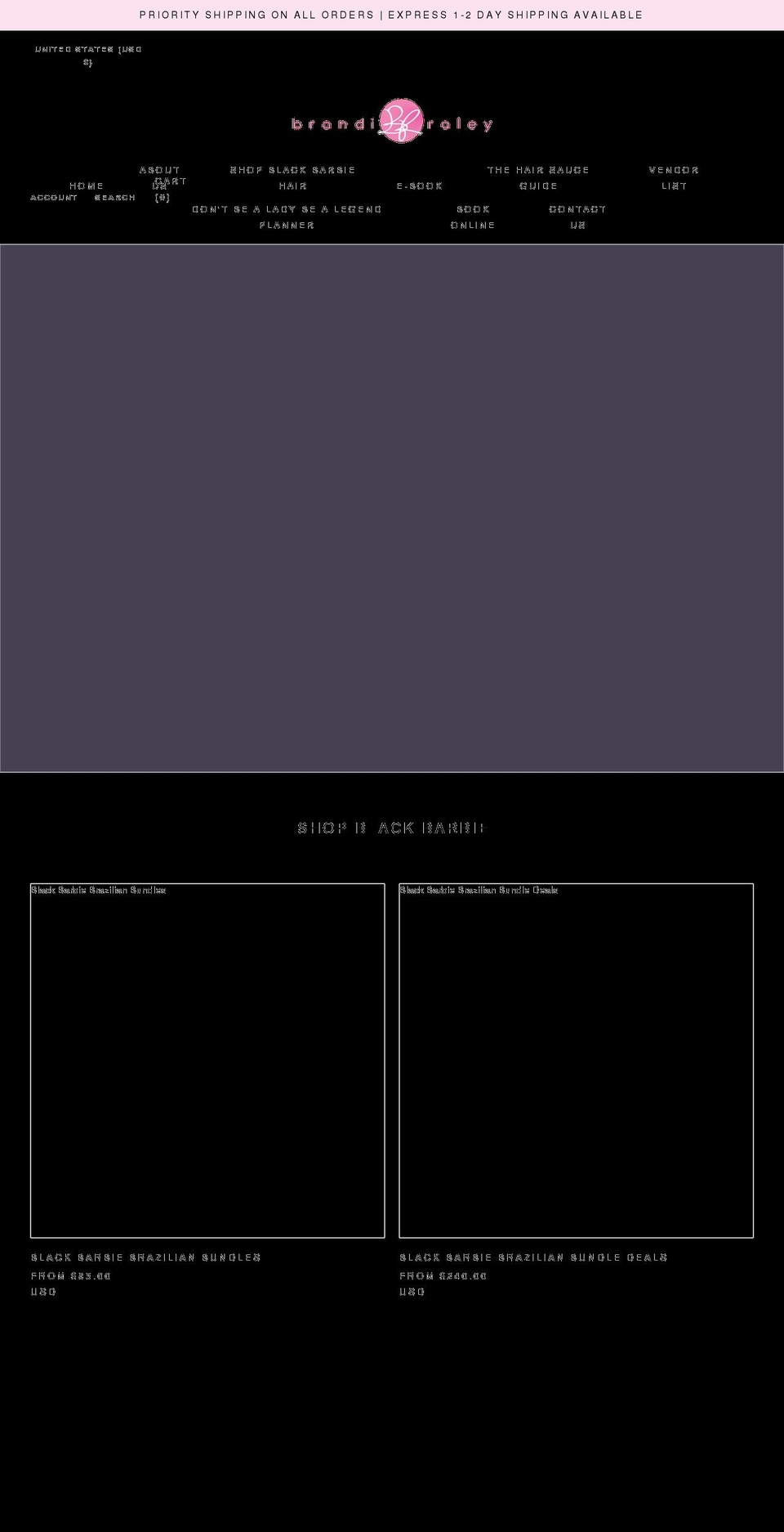 brandiraley.com shopify website screenshot