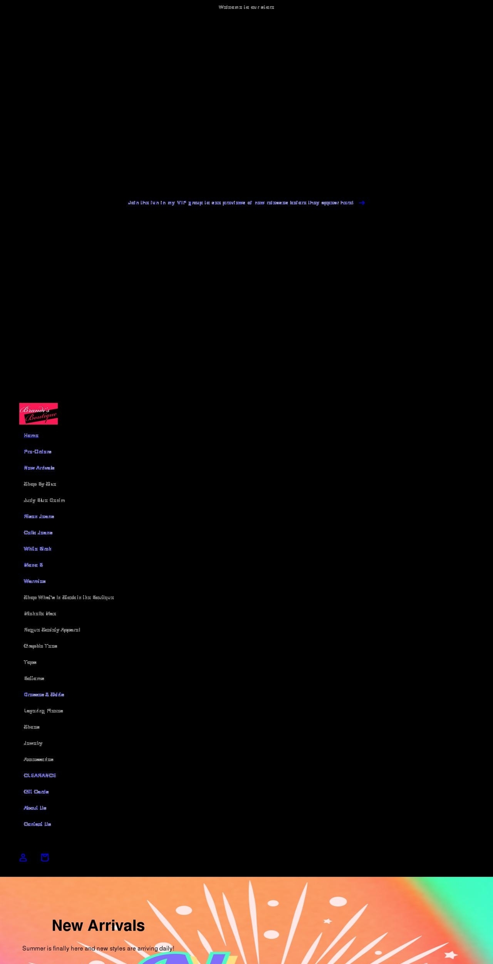 brandisboutiqueonline.com shopify website screenshot