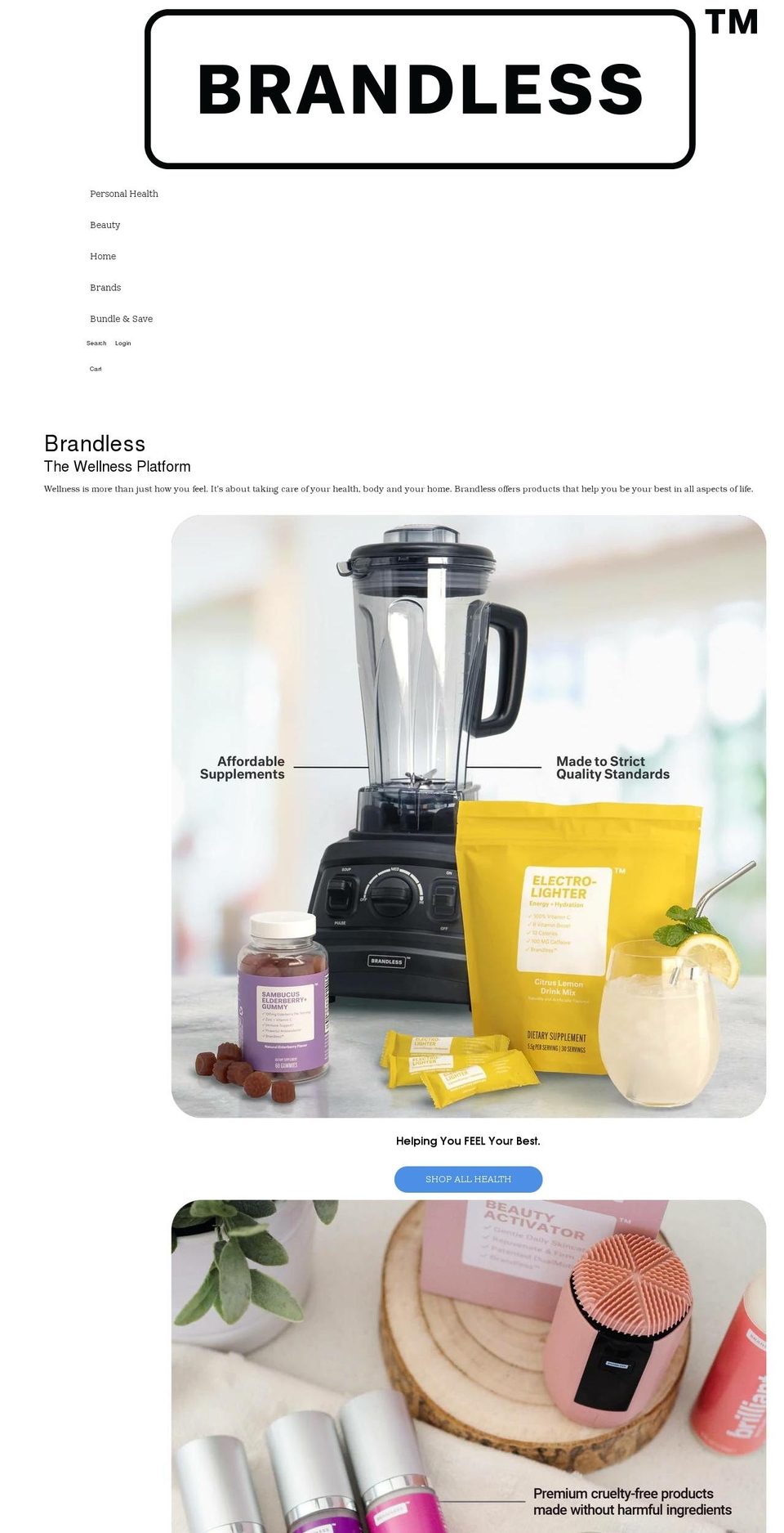 brandless.com shopify website screenshot